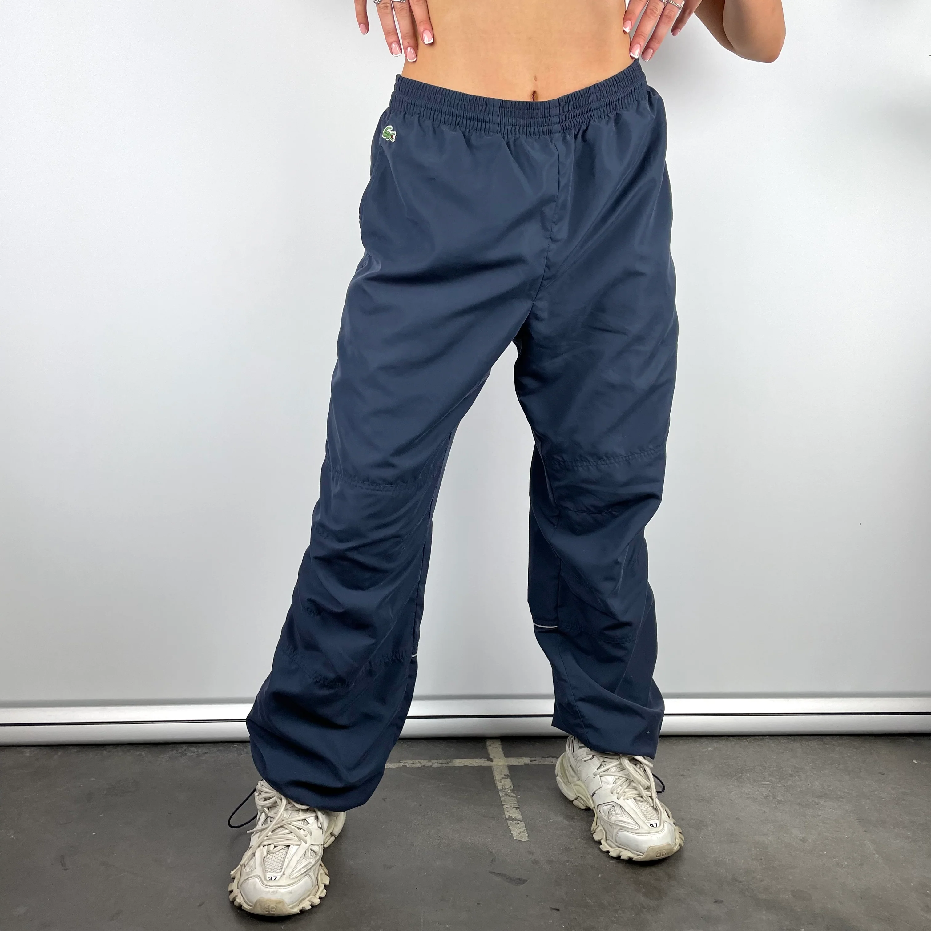 Lacoste Navy Embroidered Logo Track Pants (M) - Image 7