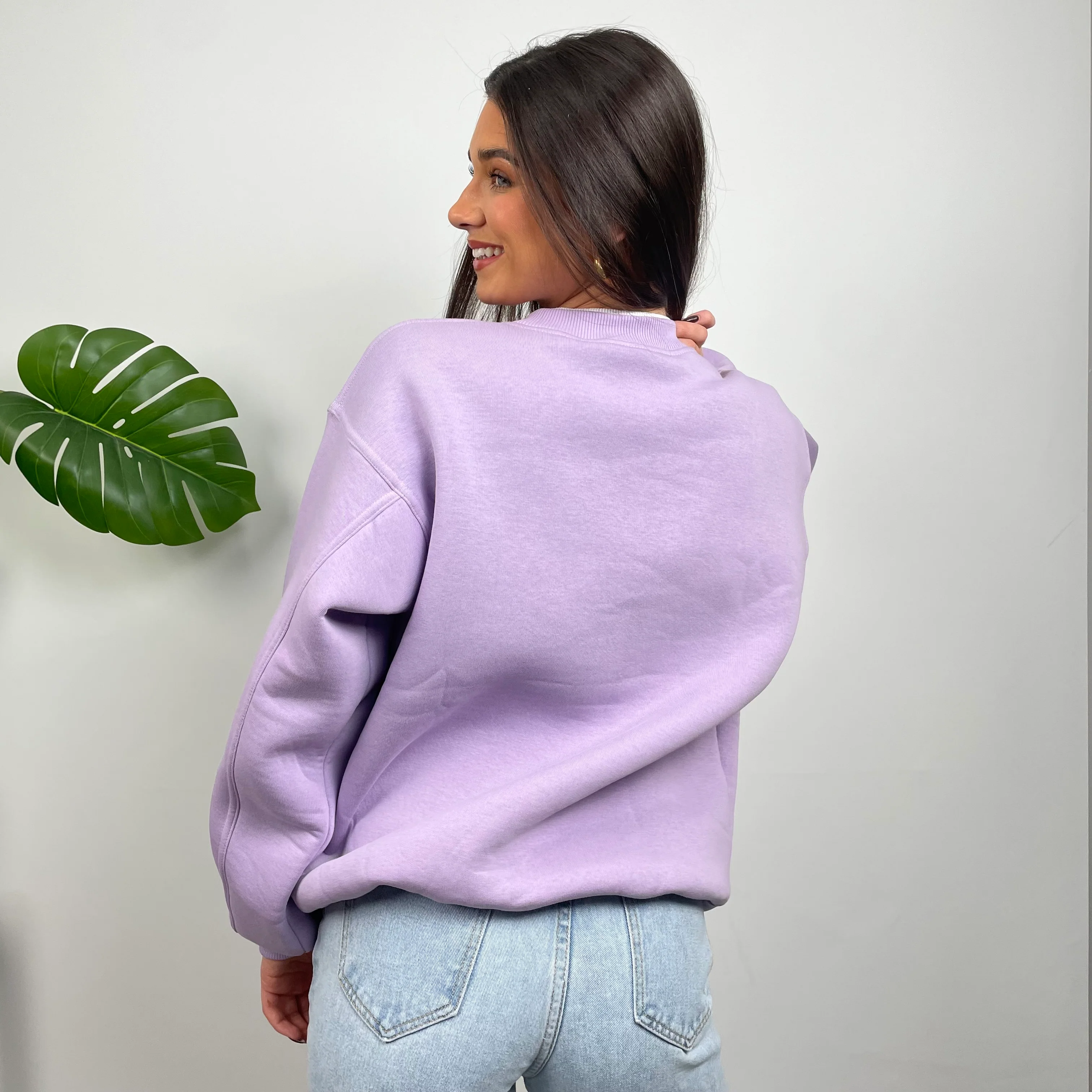 Nike Lilac Embroidered Spell Out Sweatshirt (S) - Image 7