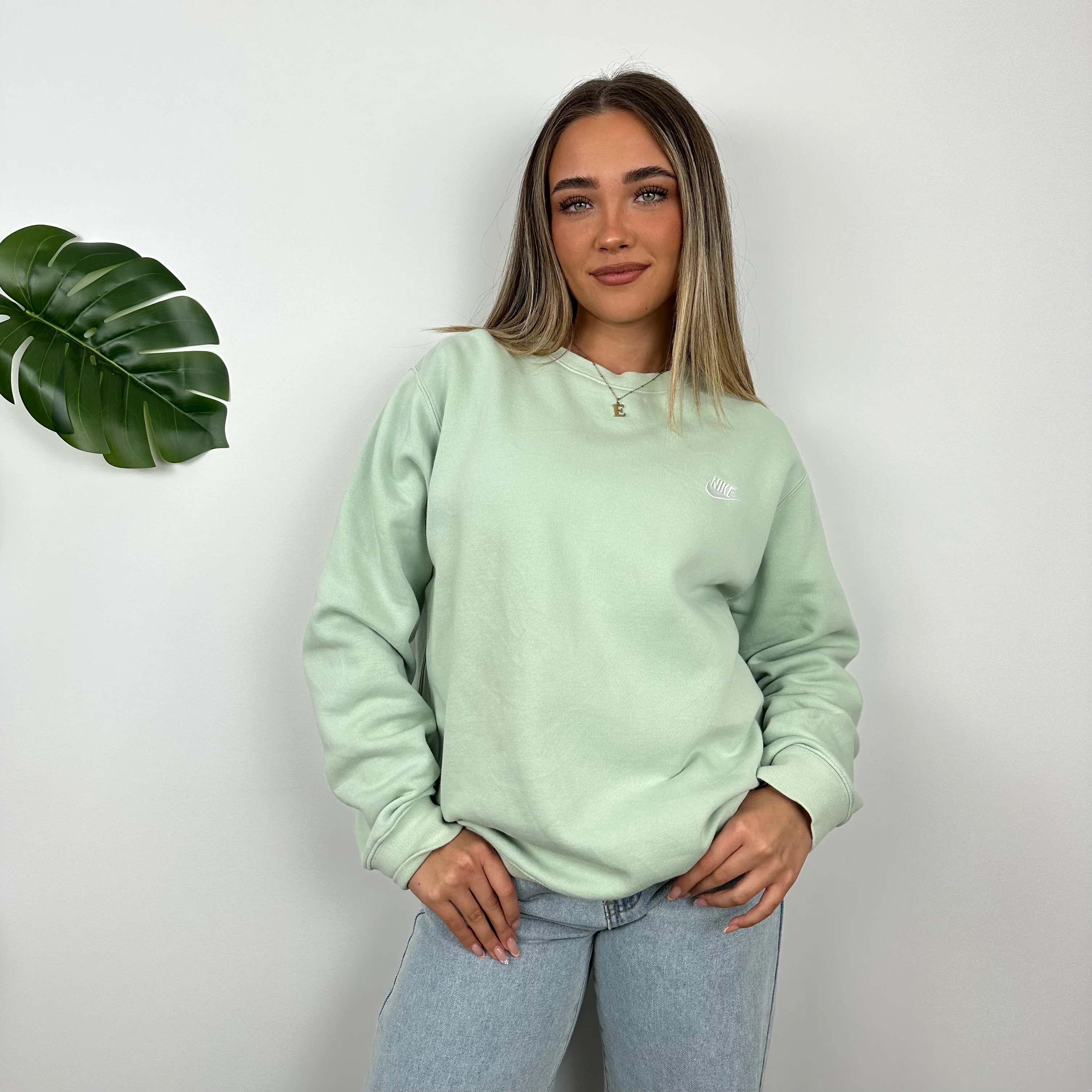 Nike Mint Green Embroidered Sweatshirt (L)
