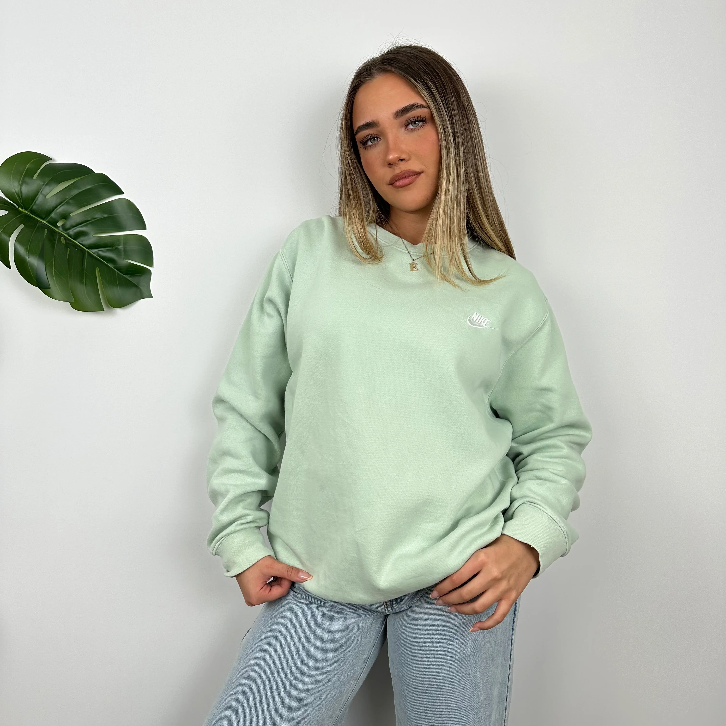 Nike Mint Green Embroidered Sweatshirt (L) - Image 3