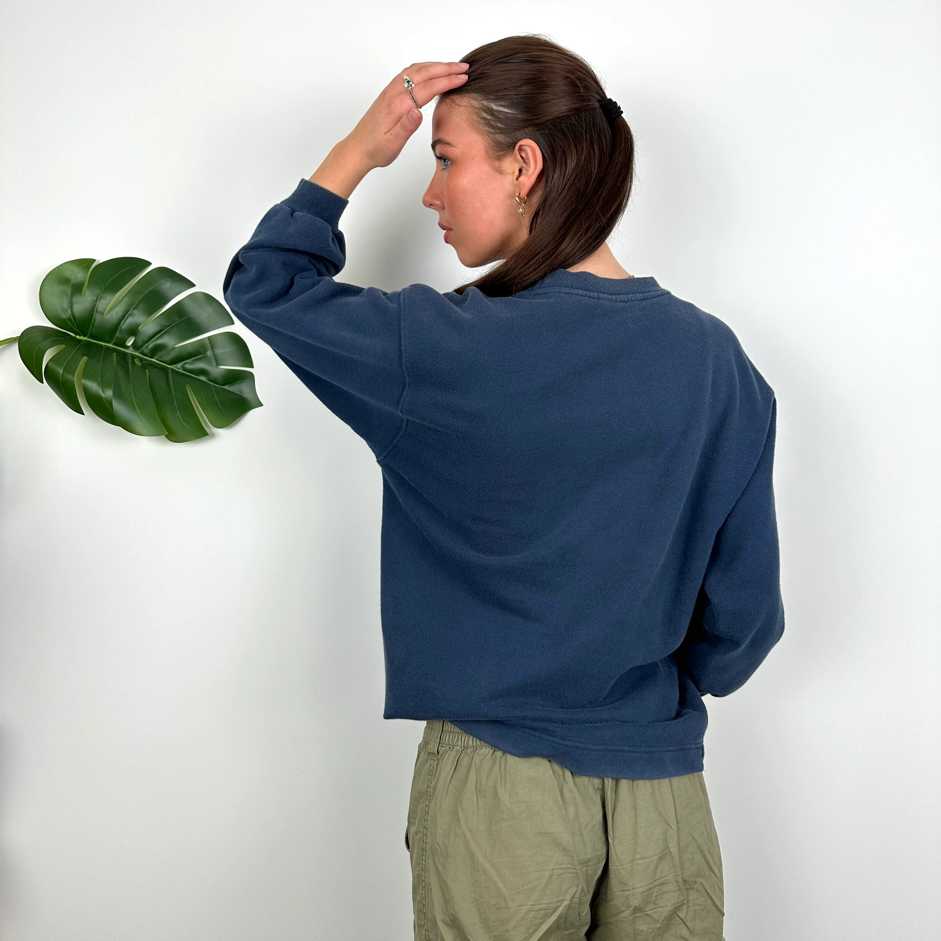 Nike Navy Embroidered Centre Swoosh Sweatshirt (S) - Image 6