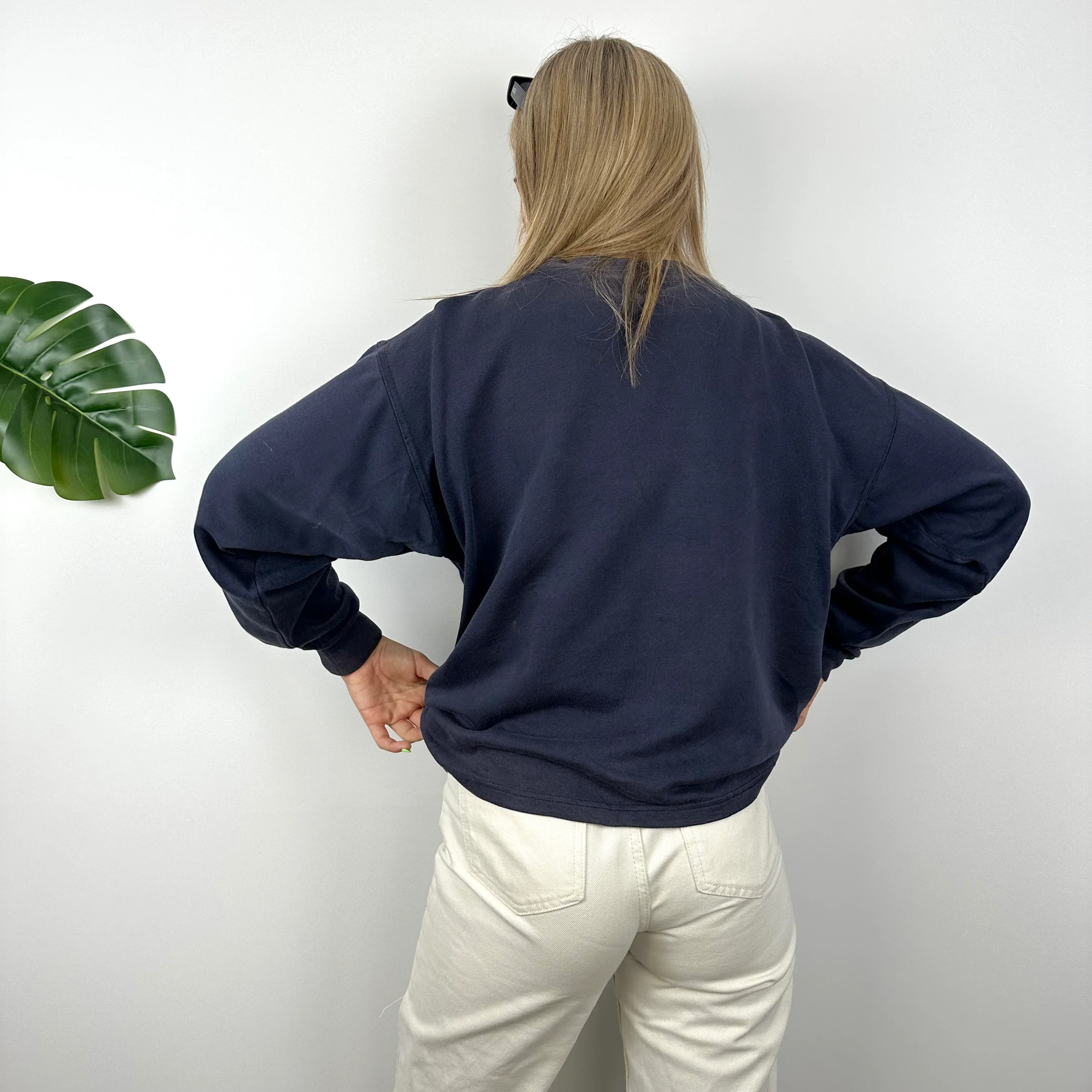 Nike Navy Embroidered Centre Swoosh Sweatshirt (M) - Image 5