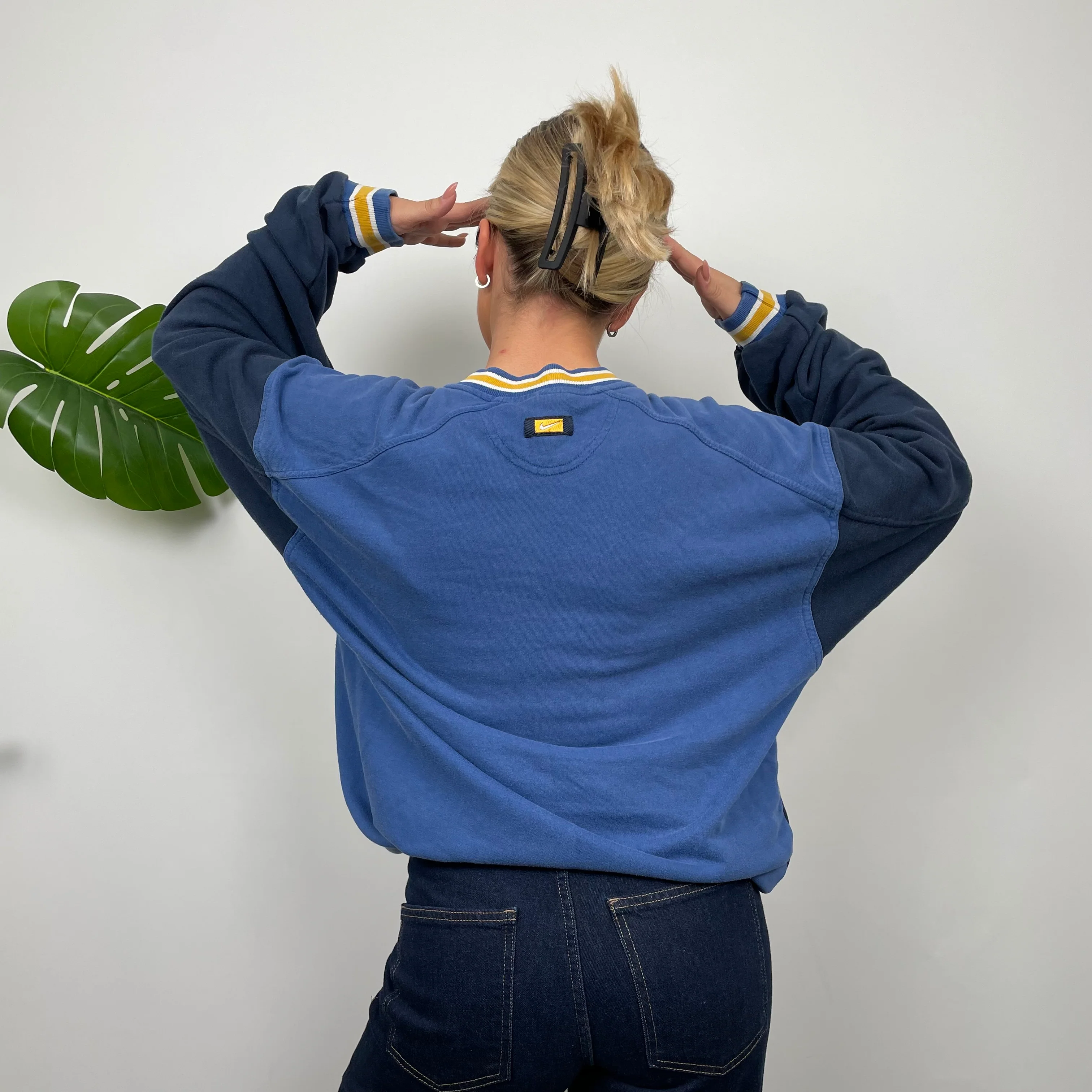 Nike Navy Embroidered Centre Swoosh Sweatshirt (L) - Image 10