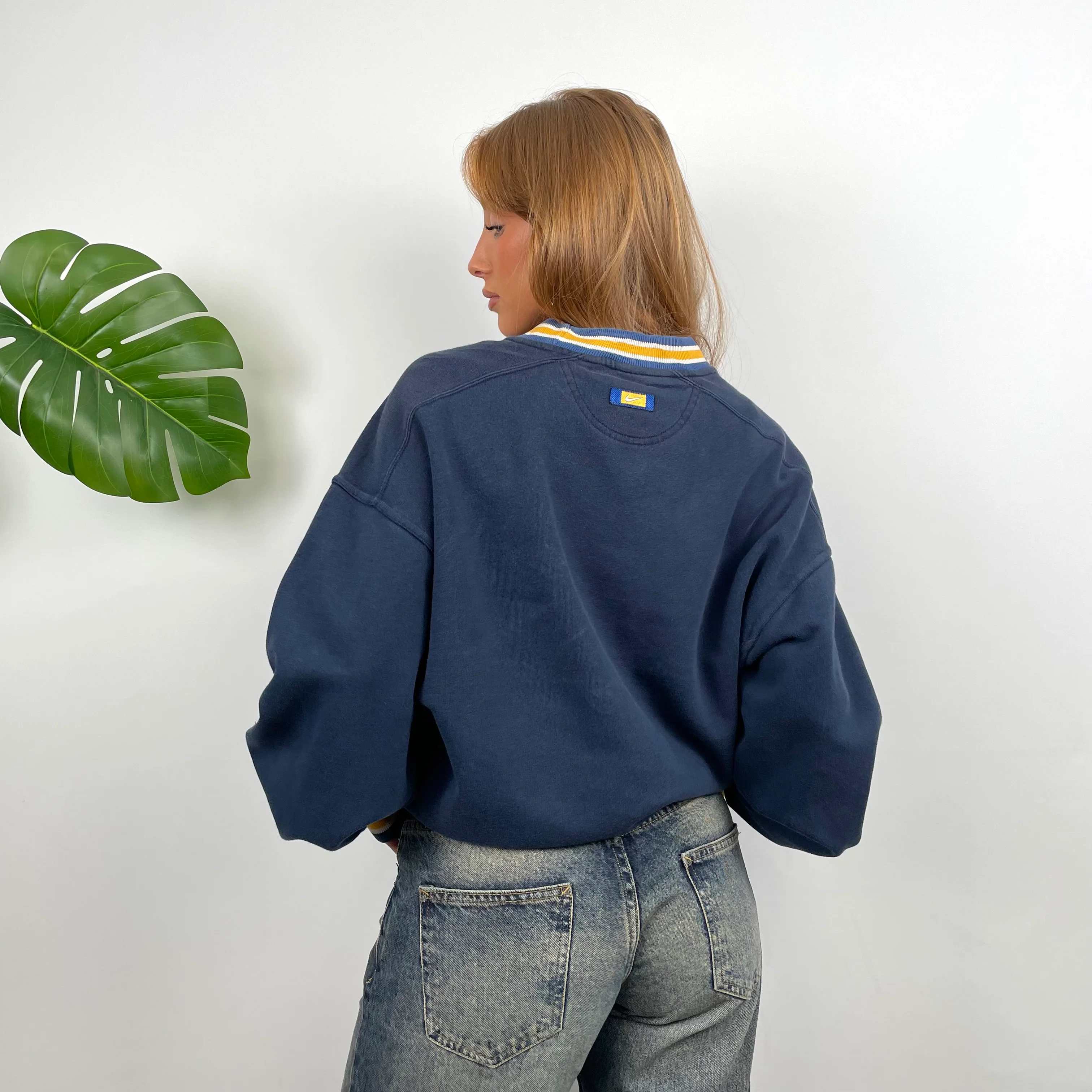 Nike Navy Embroidered Centre Swoosh Sweatshirt (M) - Image 5