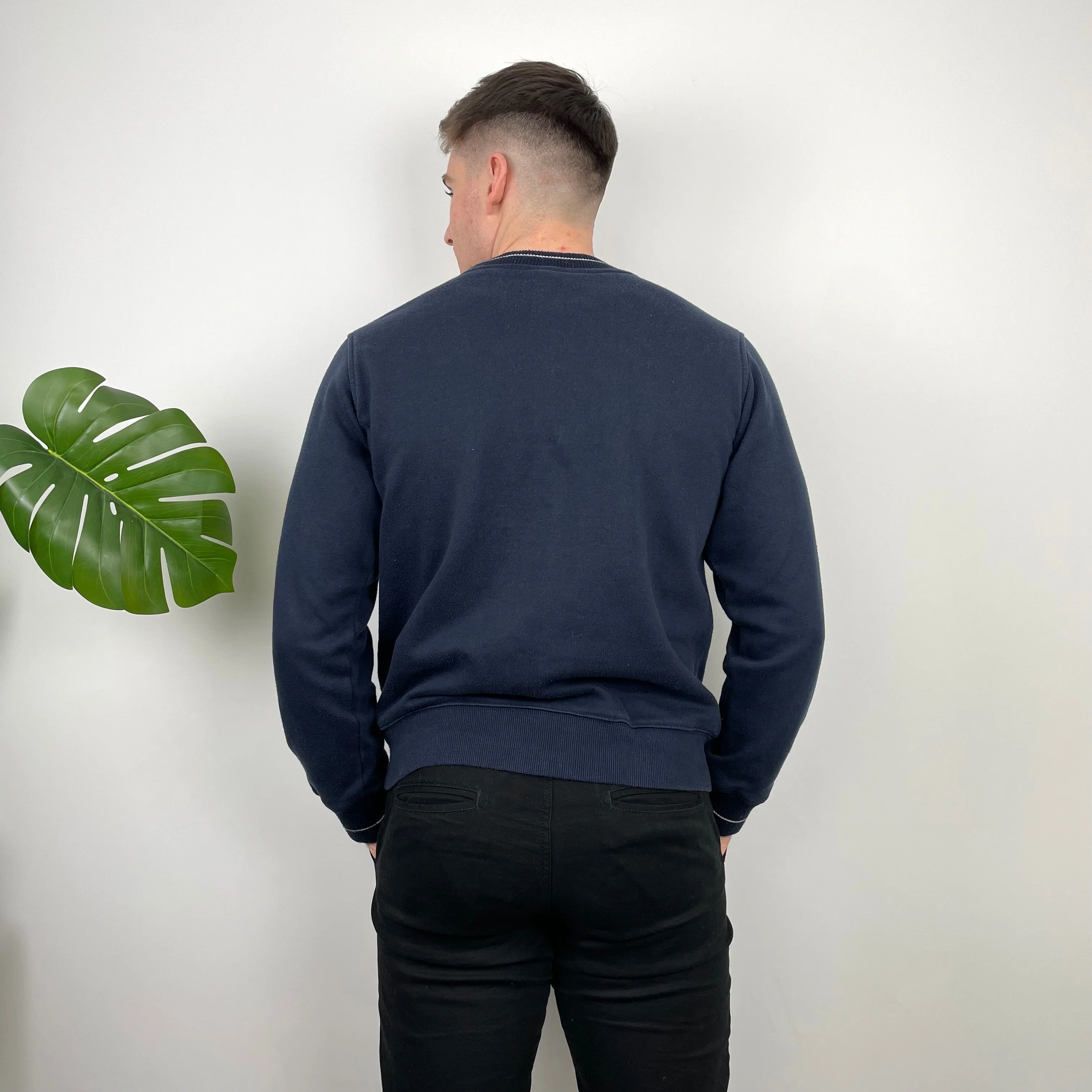 Nike Navy Embroidered Spell Out Sweatshirt (L) - Image 5