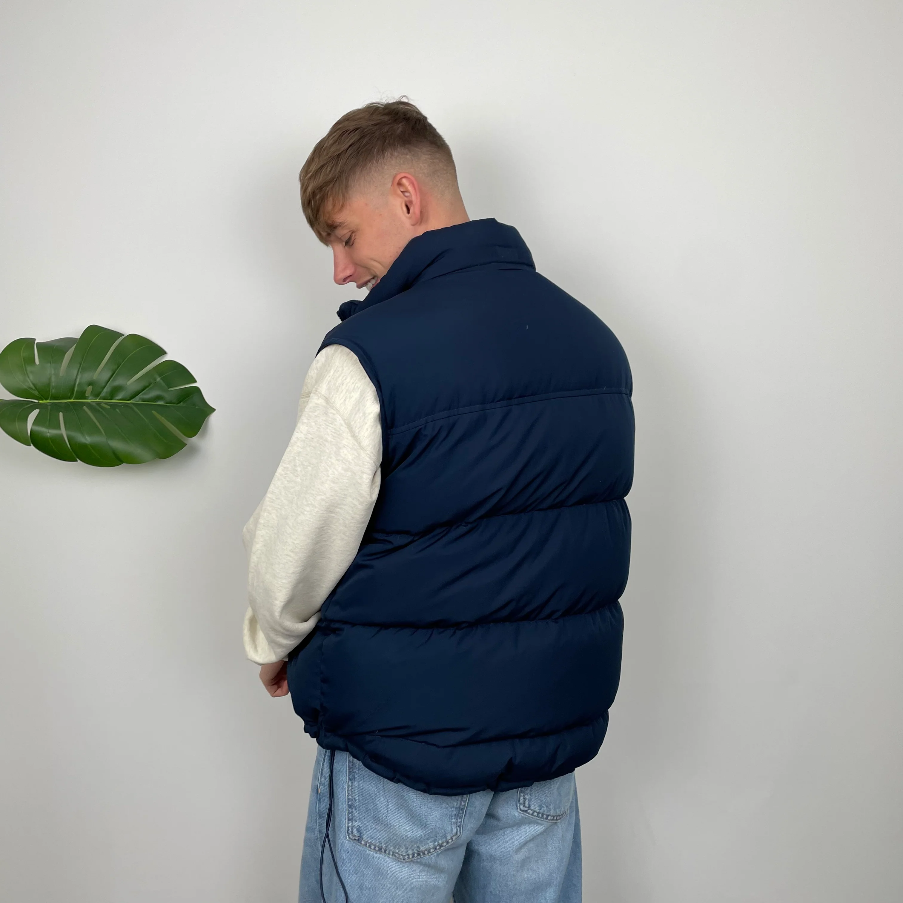 Nike Navy Embroidered Swoosh Puffer Gilet (XL) - Image 12