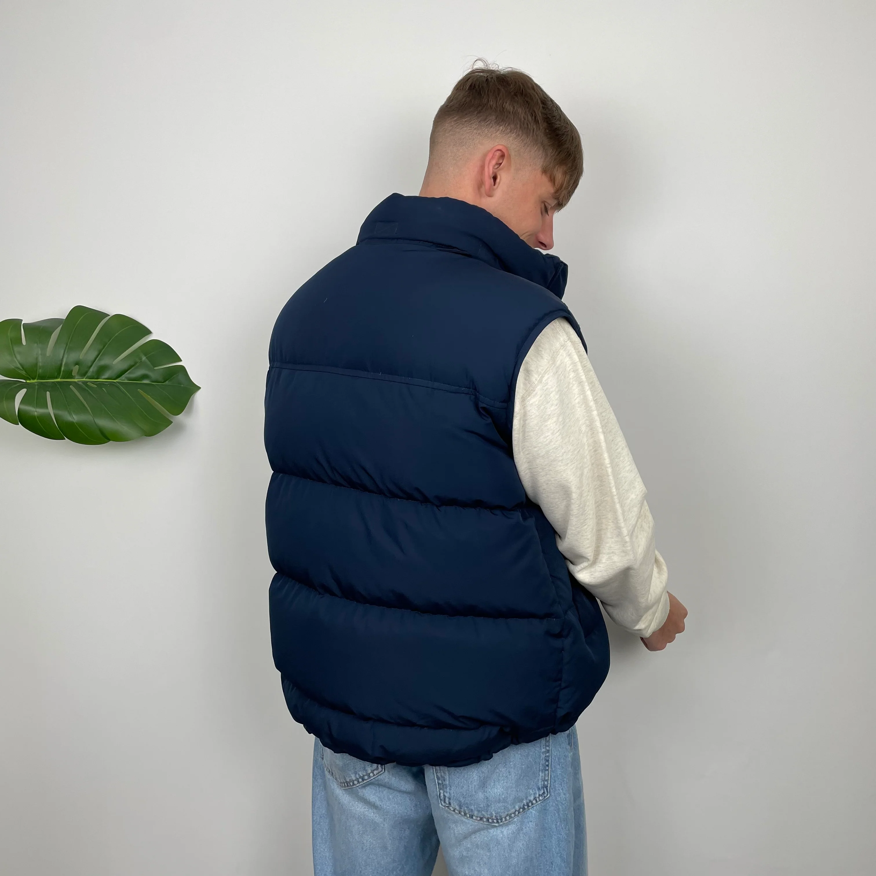 Nike Navy Embroidered Swoosh Puffer Gilet (XL) - Image 13