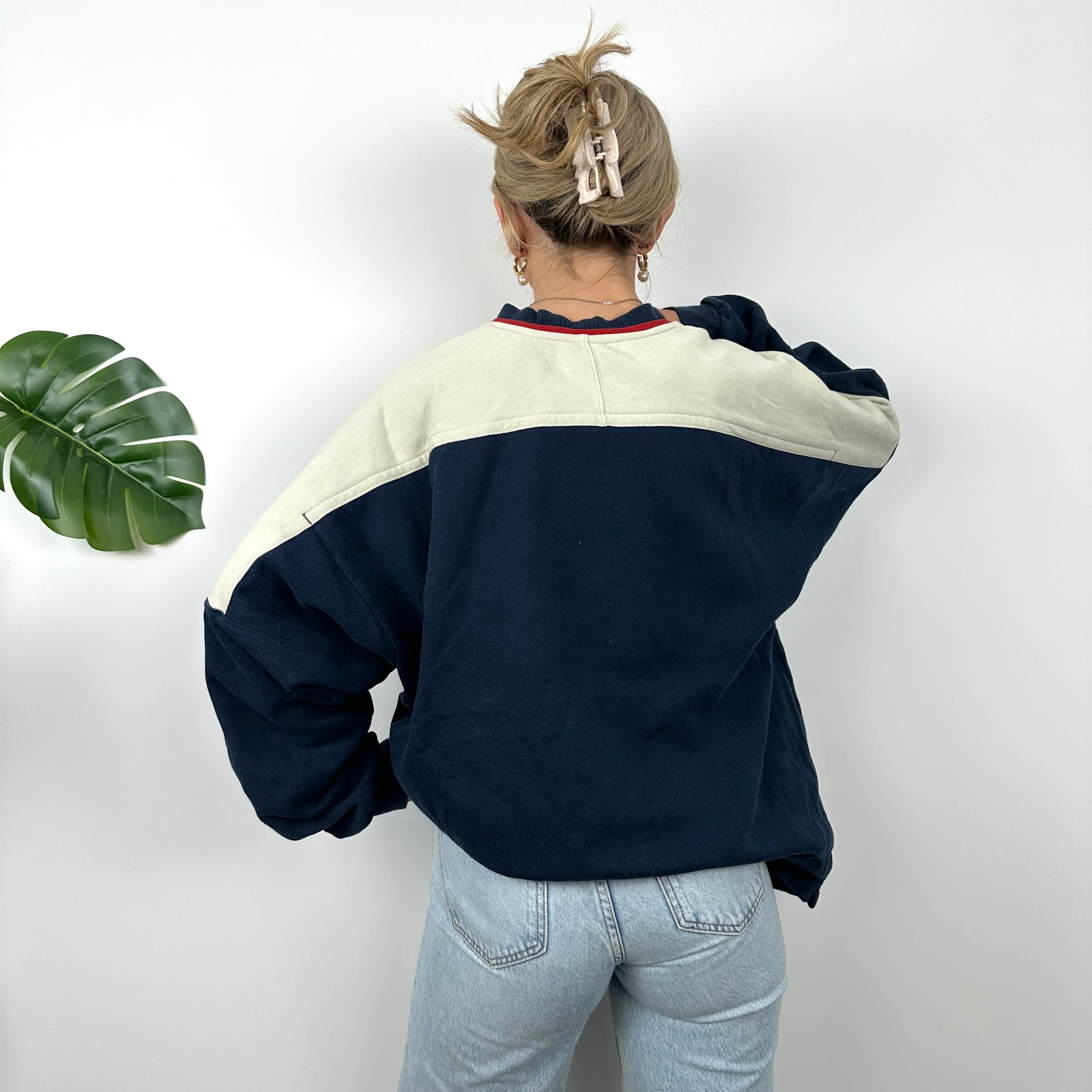 Nike Navy Embroidered Swoosh Sweatshirt (L) - Image 7