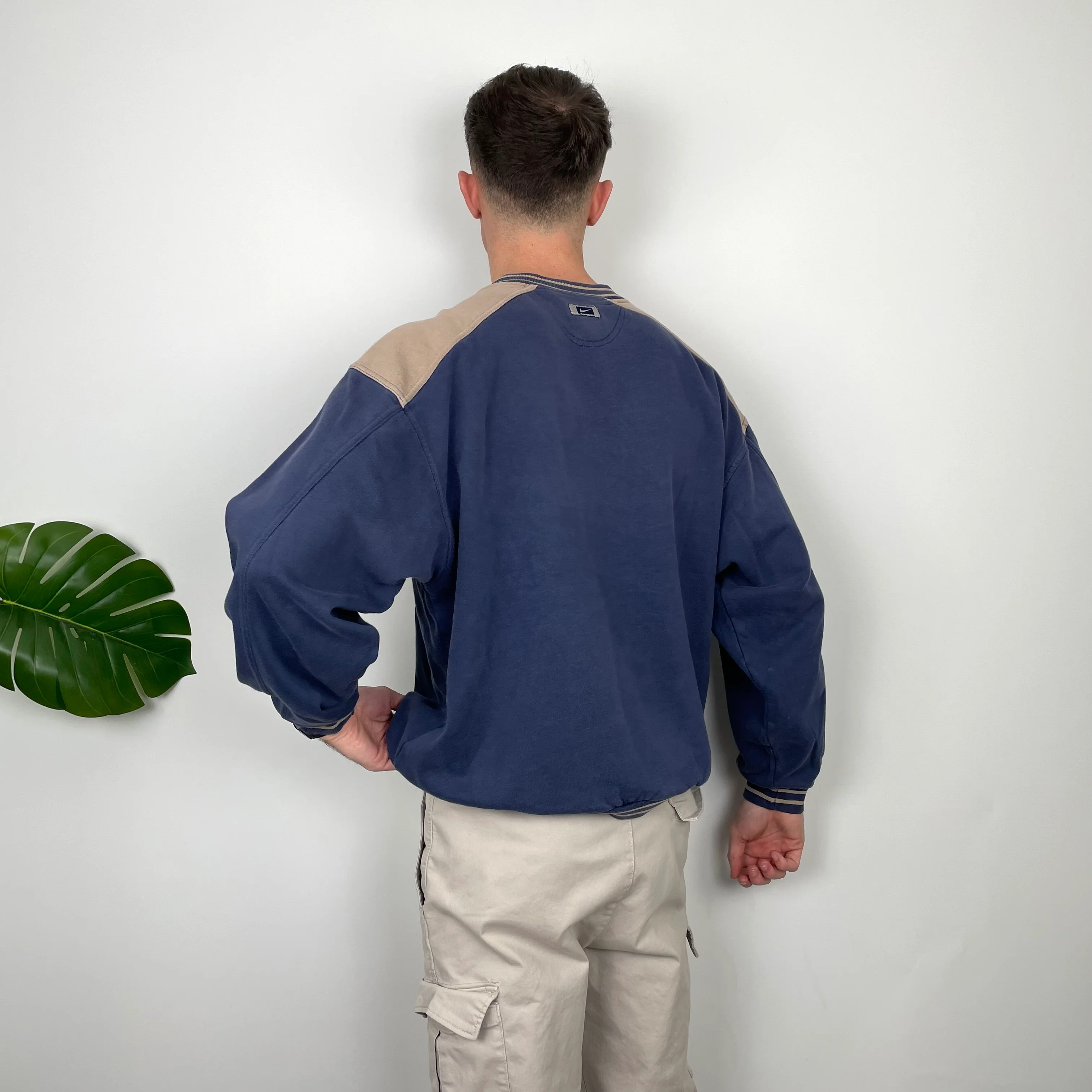 Nike Navy Embroidered Swoosh Sweatshirt (L) - Image 7