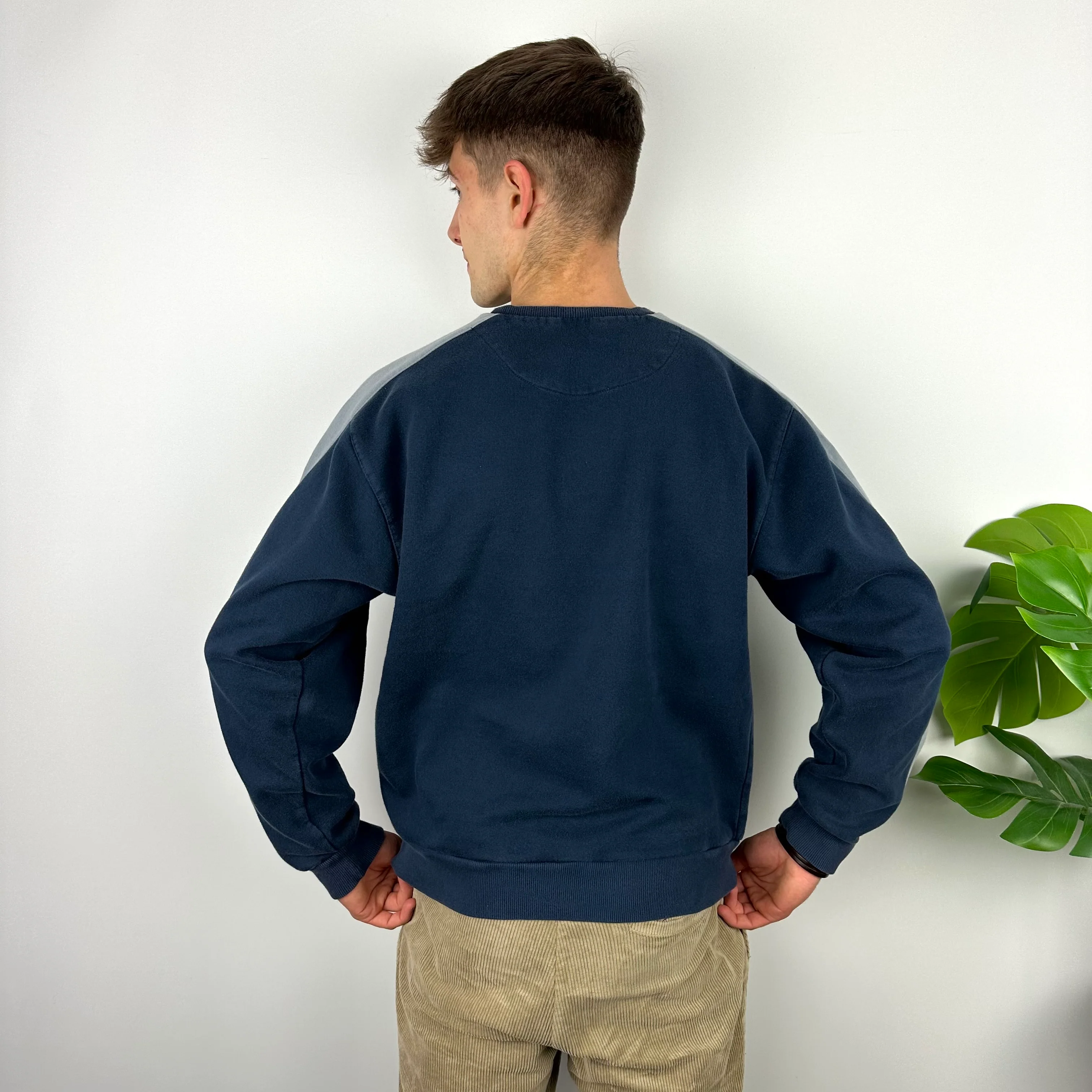 Nike Navy Embroidered Swoosh Sweatshirt (L) - Image 4