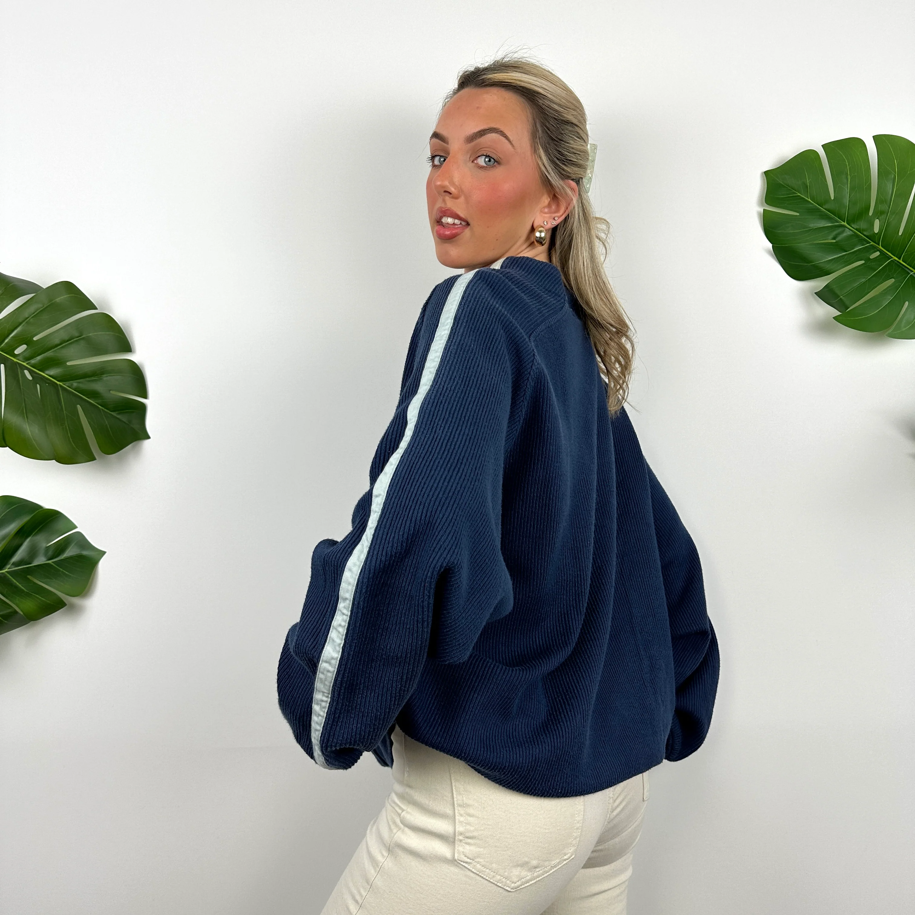 Nike Navy Embroidered Swoosh Sweatshirt (L) - Image 4