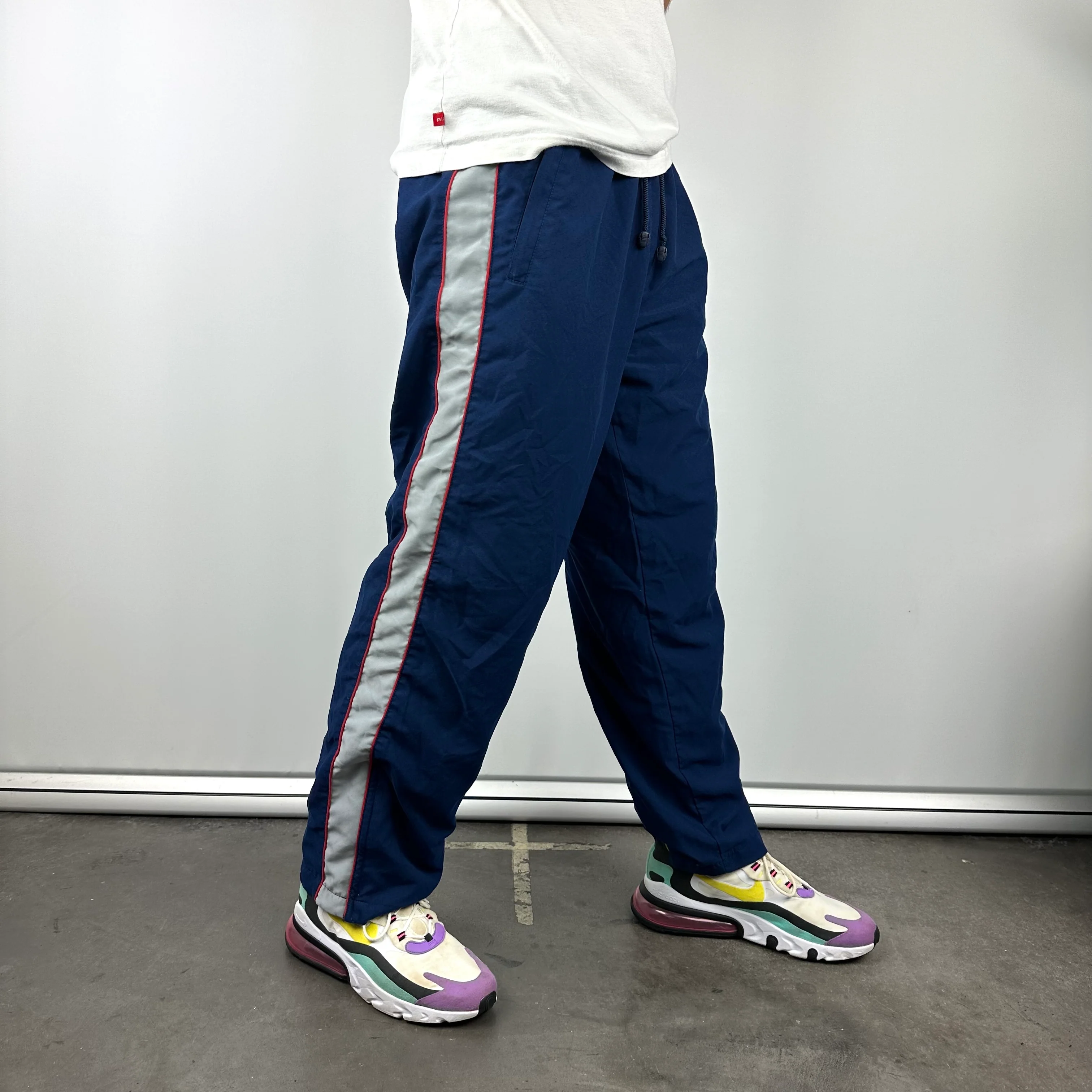 Nike Navy Embroidered Swoosh Track Pants (L) - Image 3