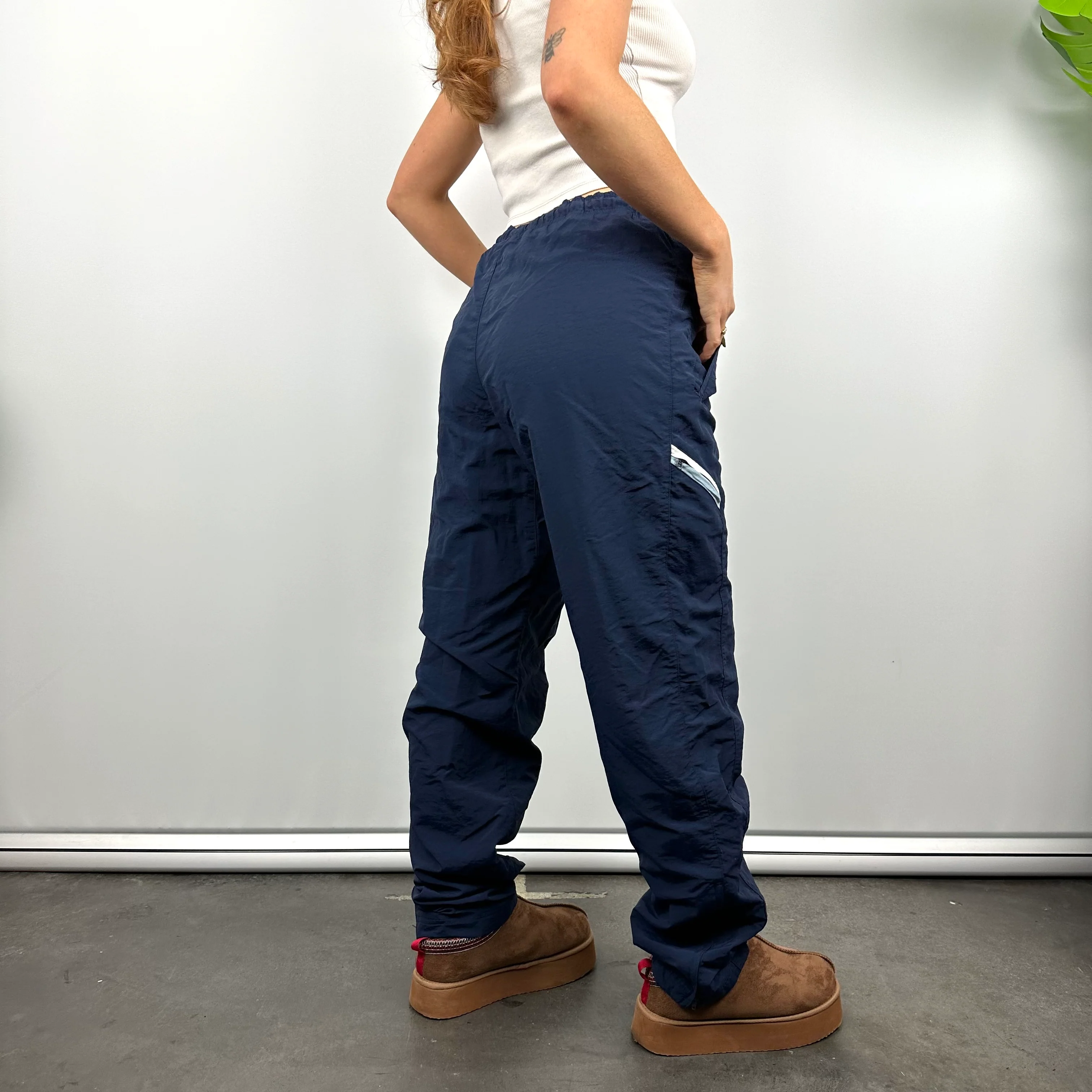 Nike Navy Embroidered Swoosh Track Pants (S) - Image 4