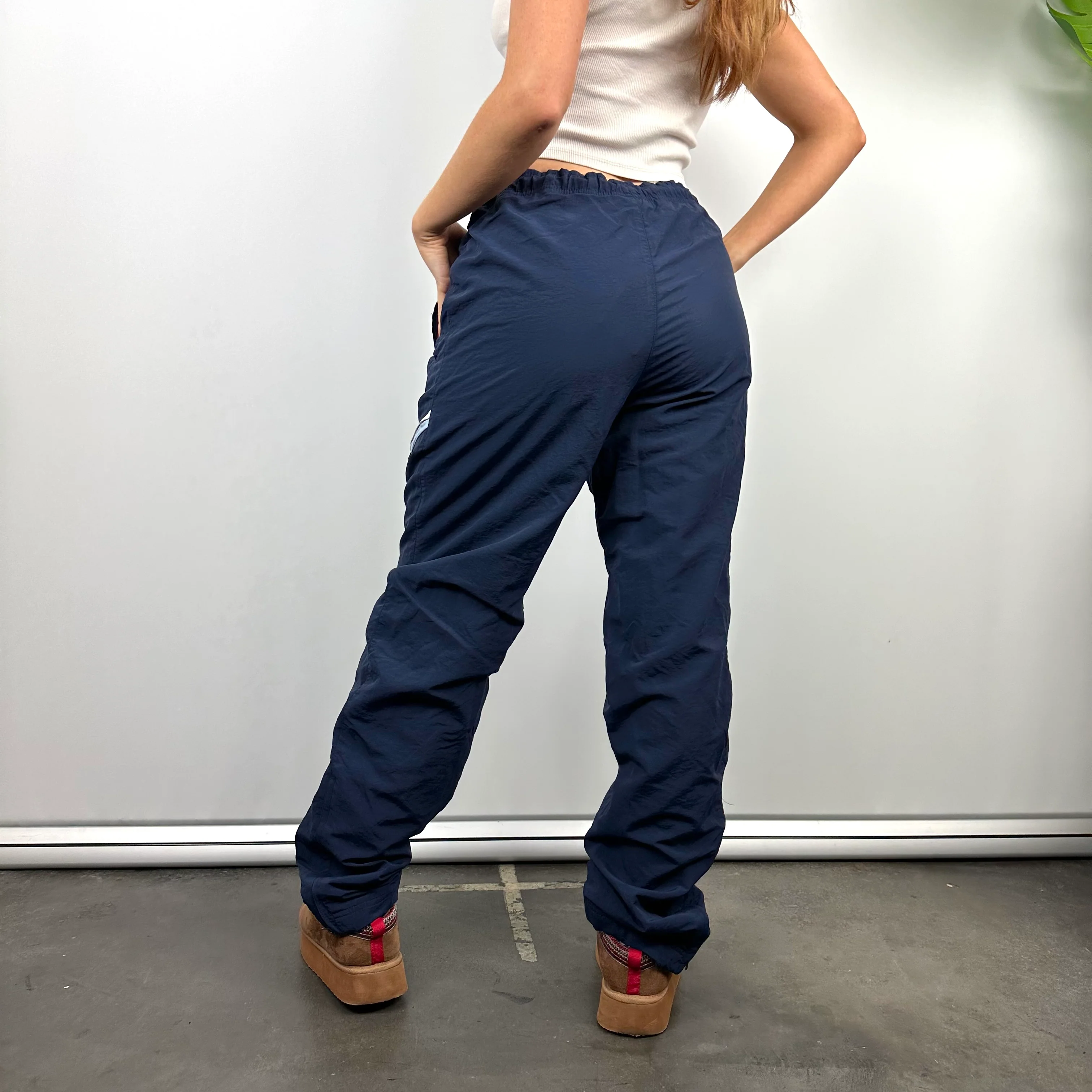 Nike Navy Embroidered Swoosh Track Pants (S) - Image 5