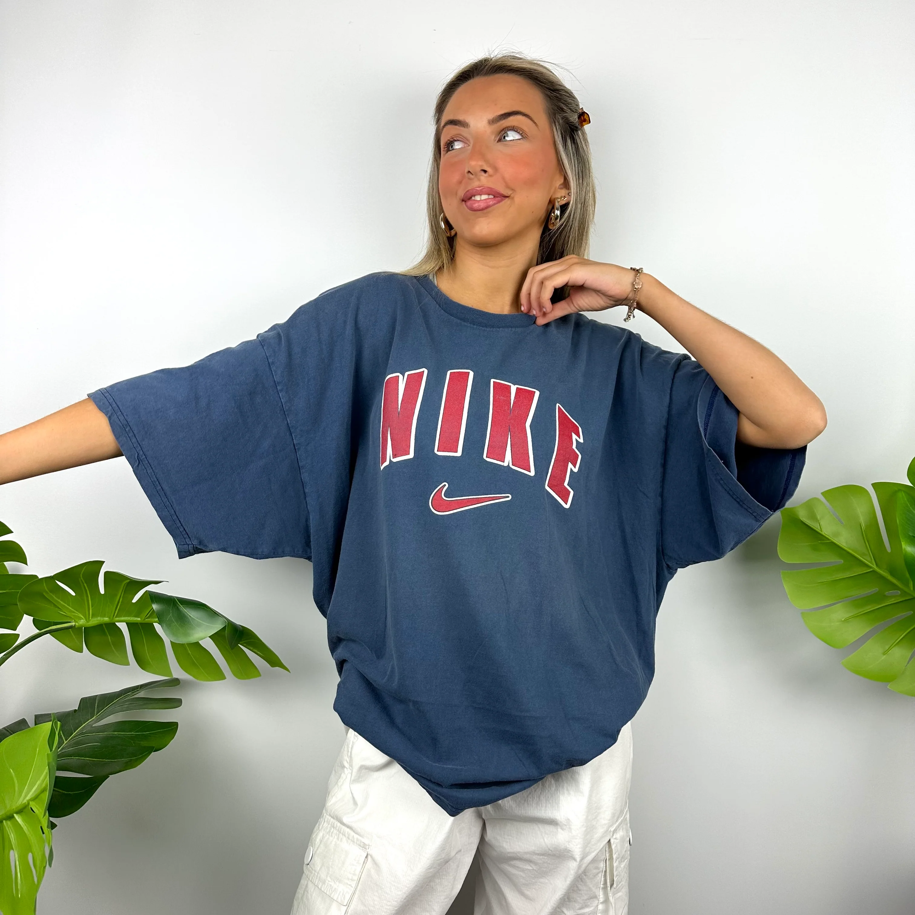 Nike Navy Spell Out T Shirt (XXL) - Image 2
