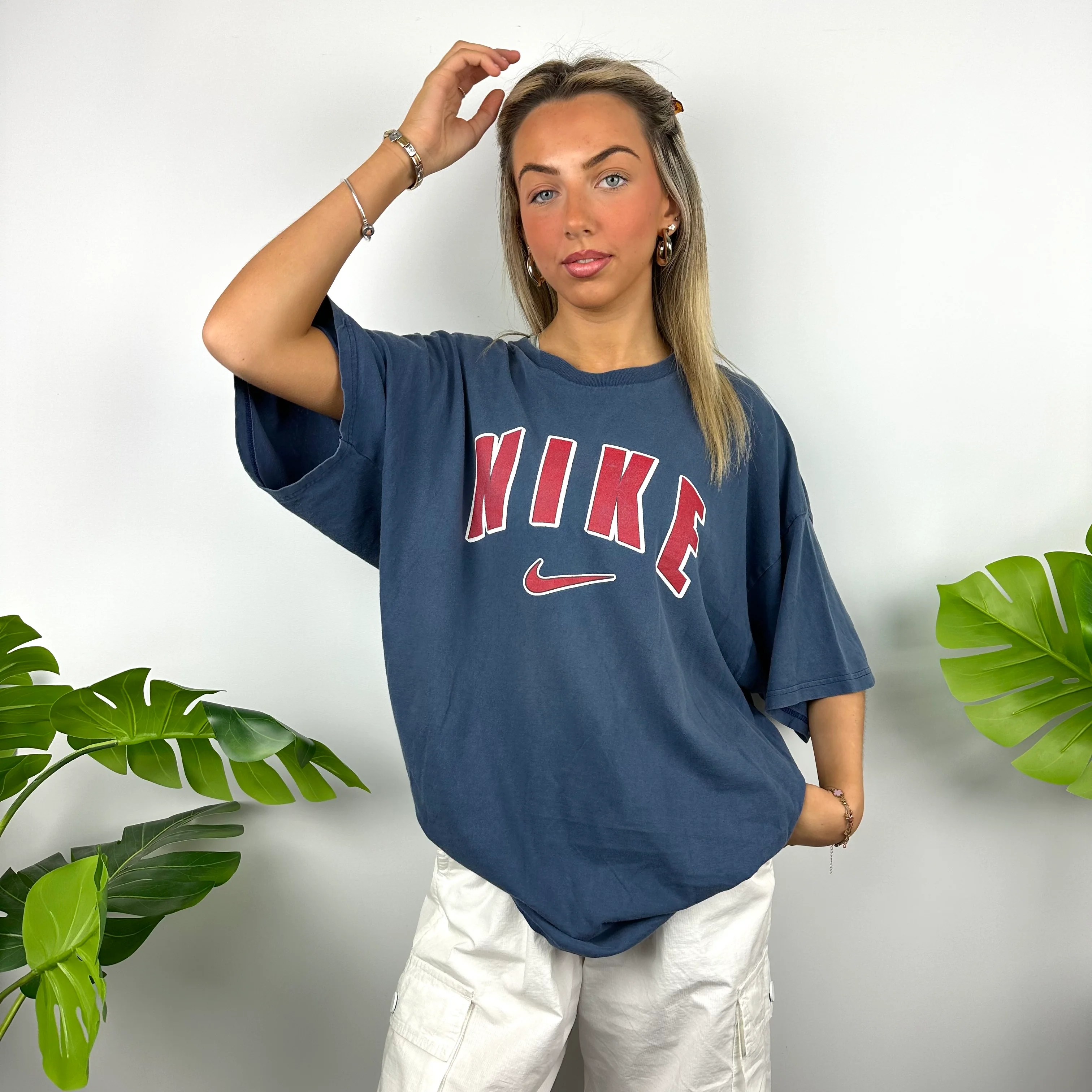 Nike Navy Spell Out T Shirt (XXL) - Image 4