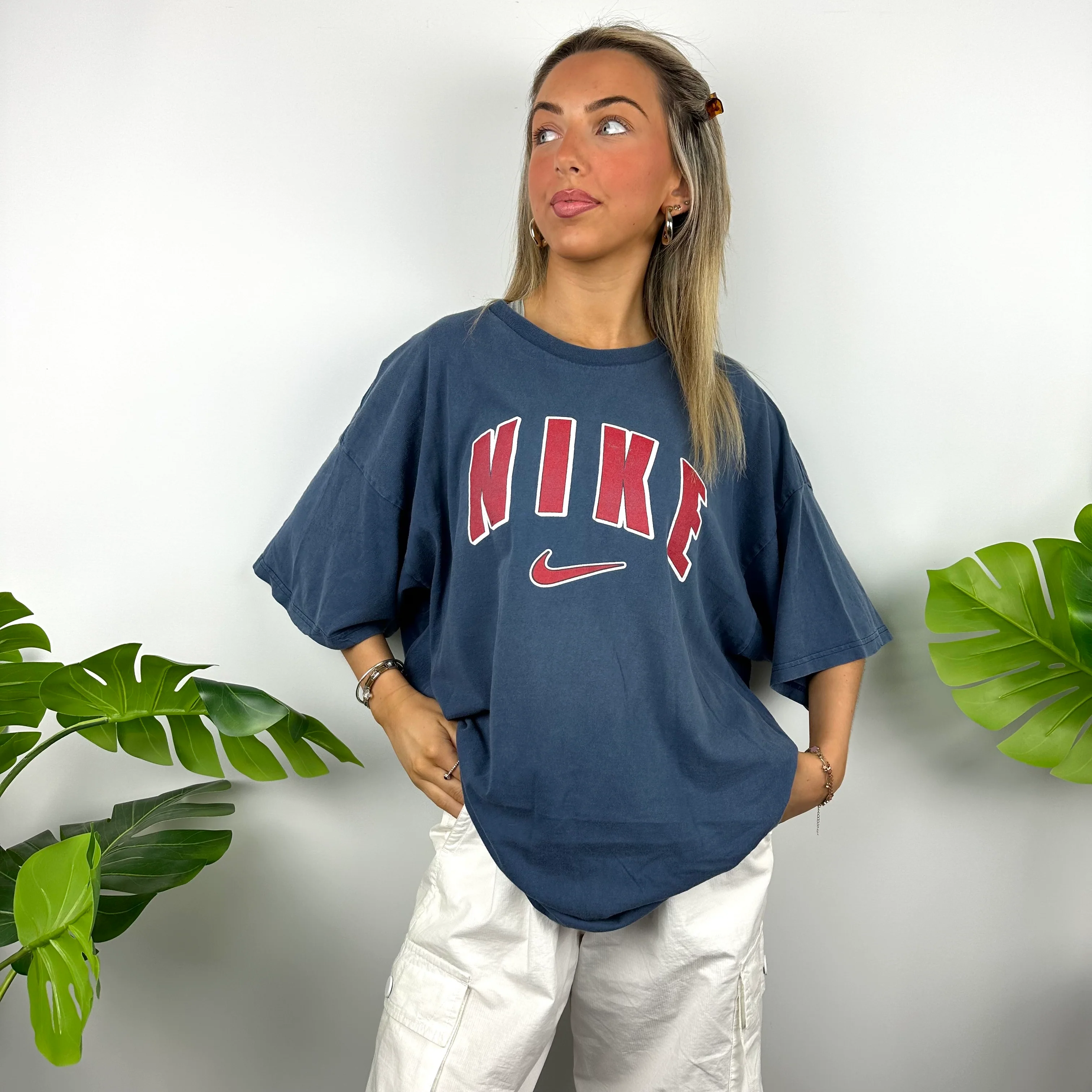 Nike Navy Spell Out T Shirt (XXL) - Image 6