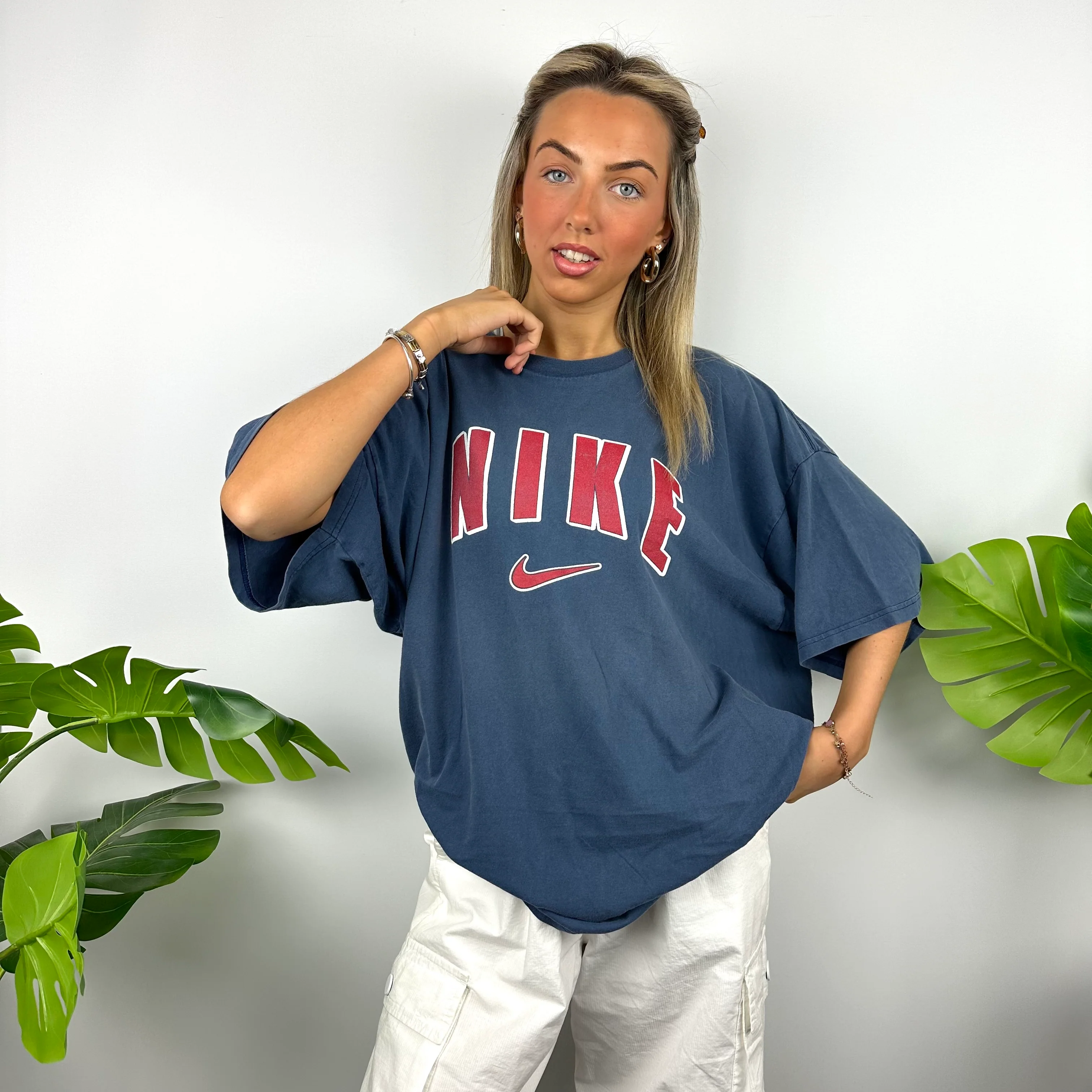 Nike Navy Spell Out T Shirt (XXL) - Image 7