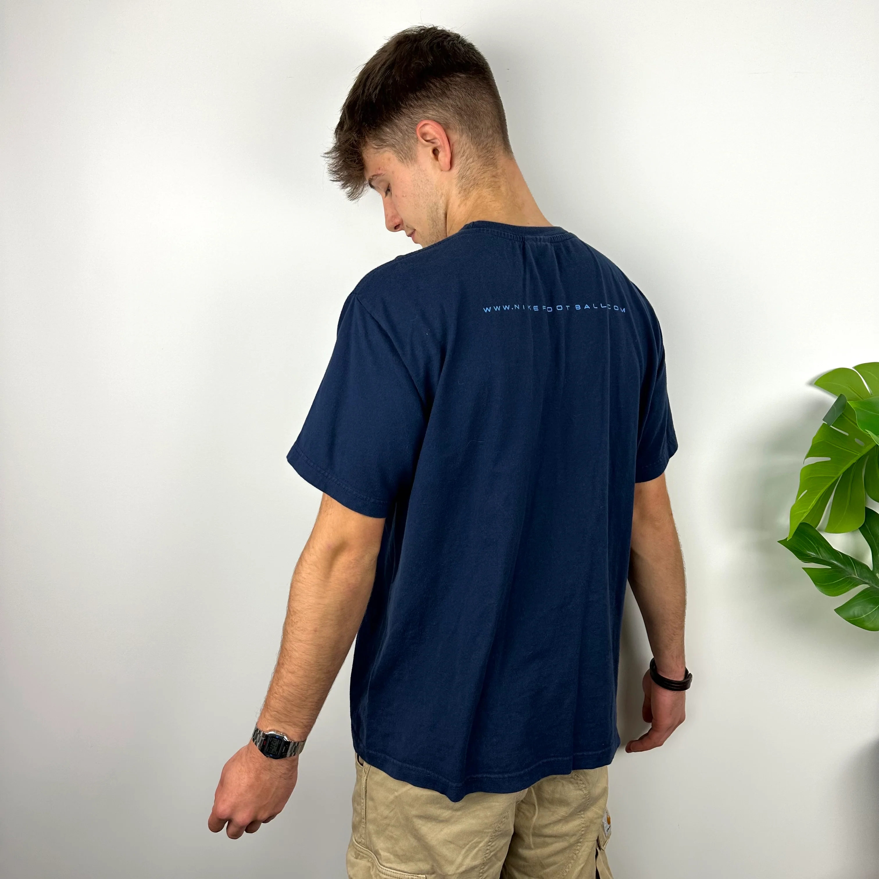 Nike Navy Spell Out T Shirt (L) - Image 2