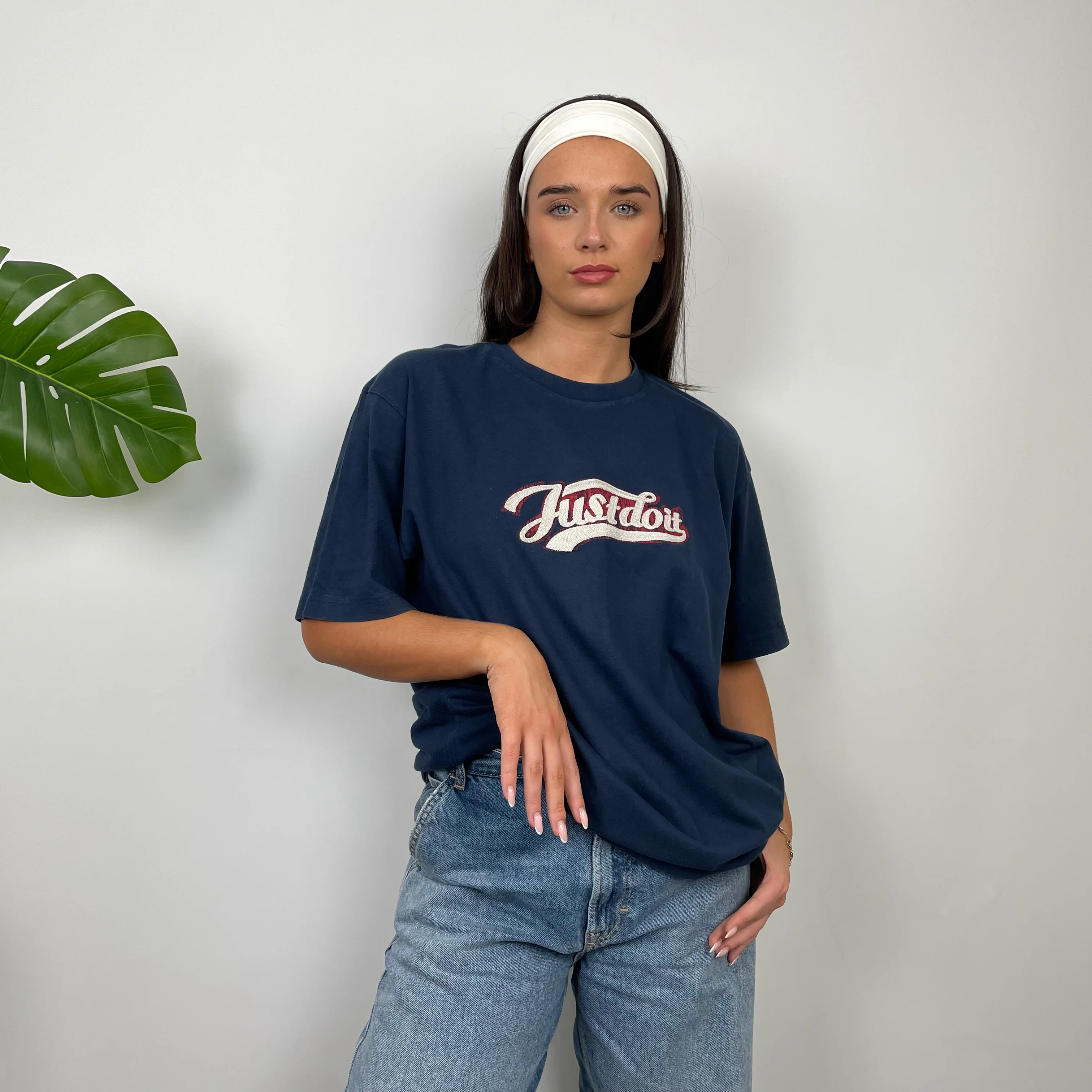 Nike Navy Spell Out T Shirt (L) - Image 5