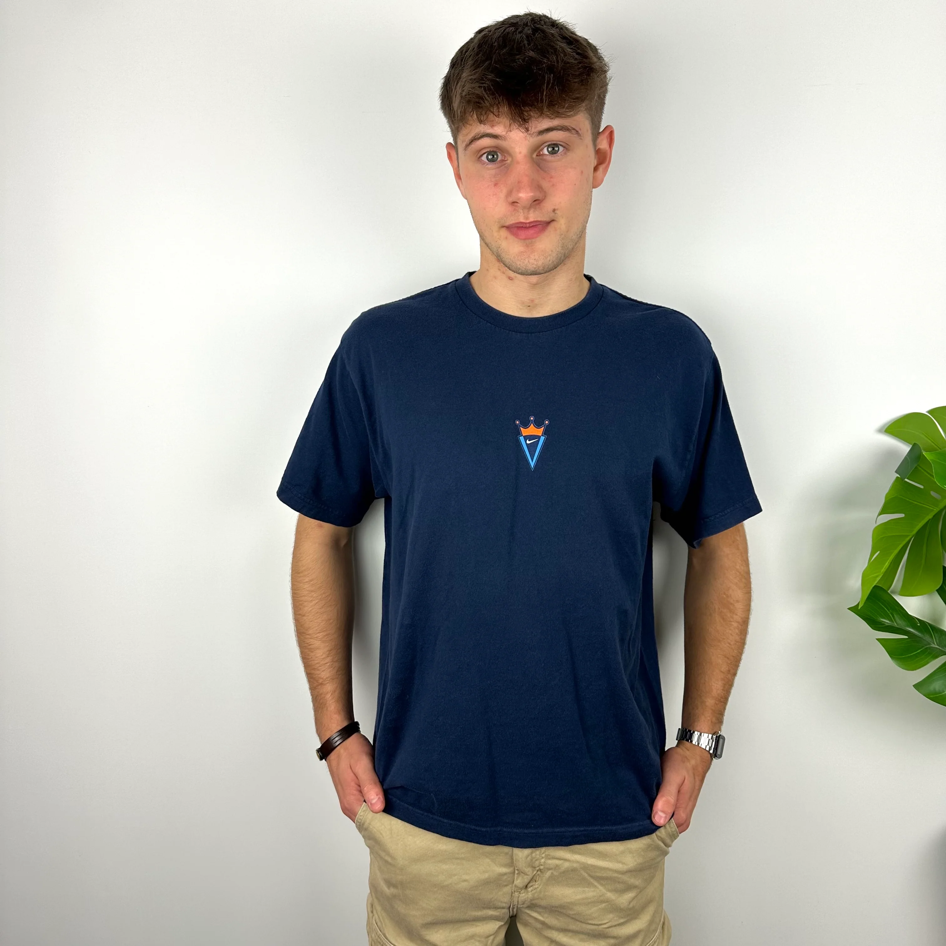 Nike Navy Spell Out T Shirt (L) - Image 4