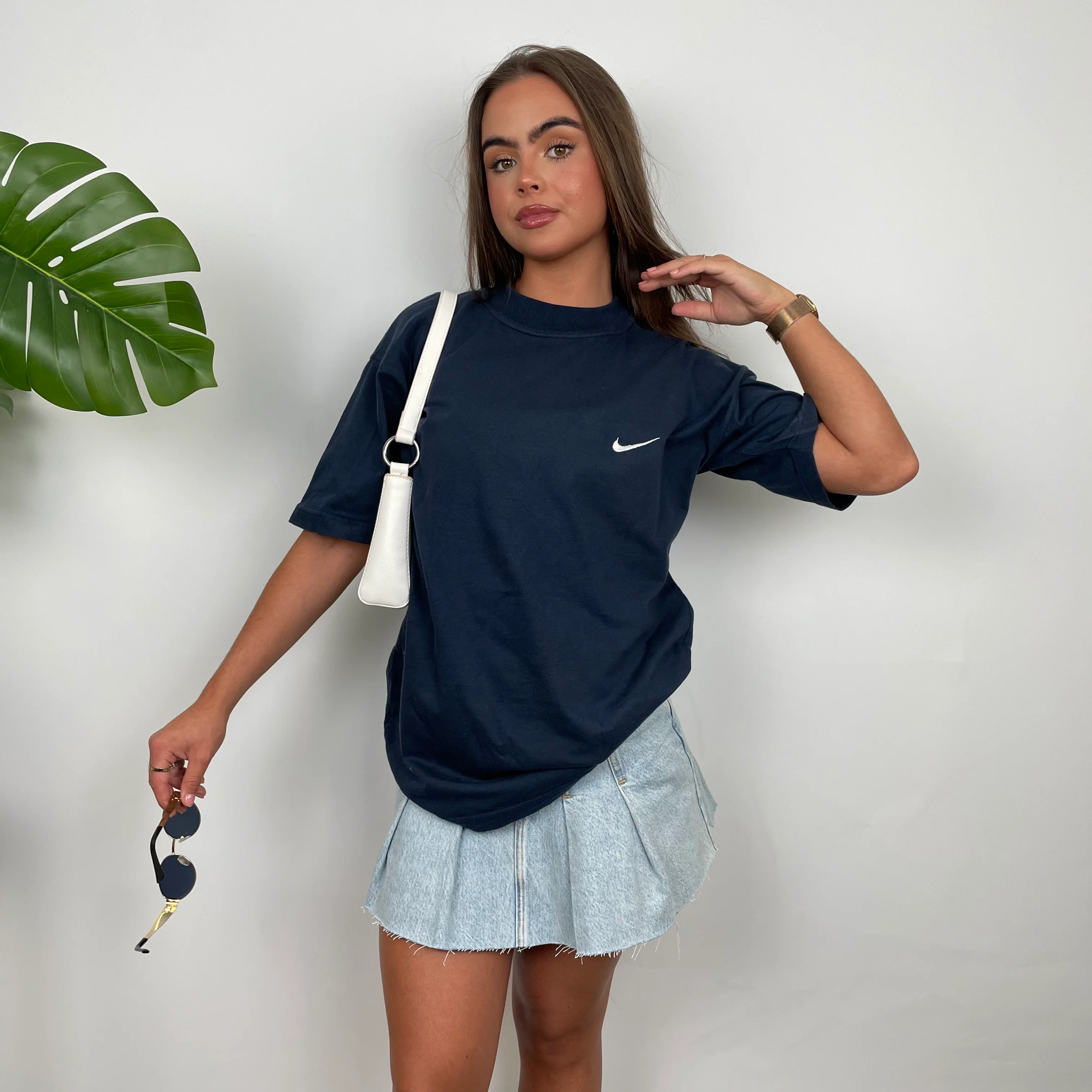 Nike Navy Swoosh T Shirt (S) - Image 2