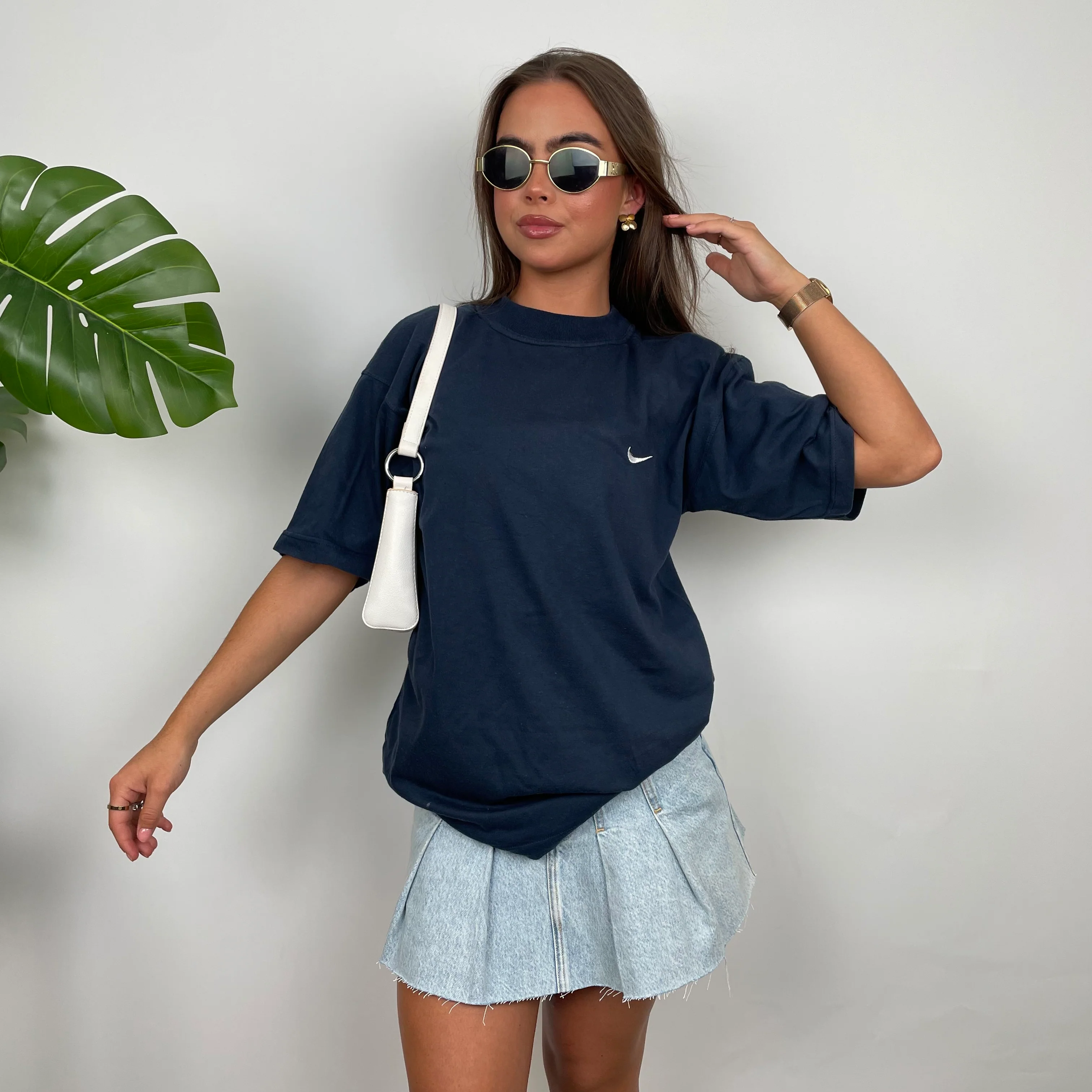 Nike Navy Swoosh T Shirt (S) - Image 4