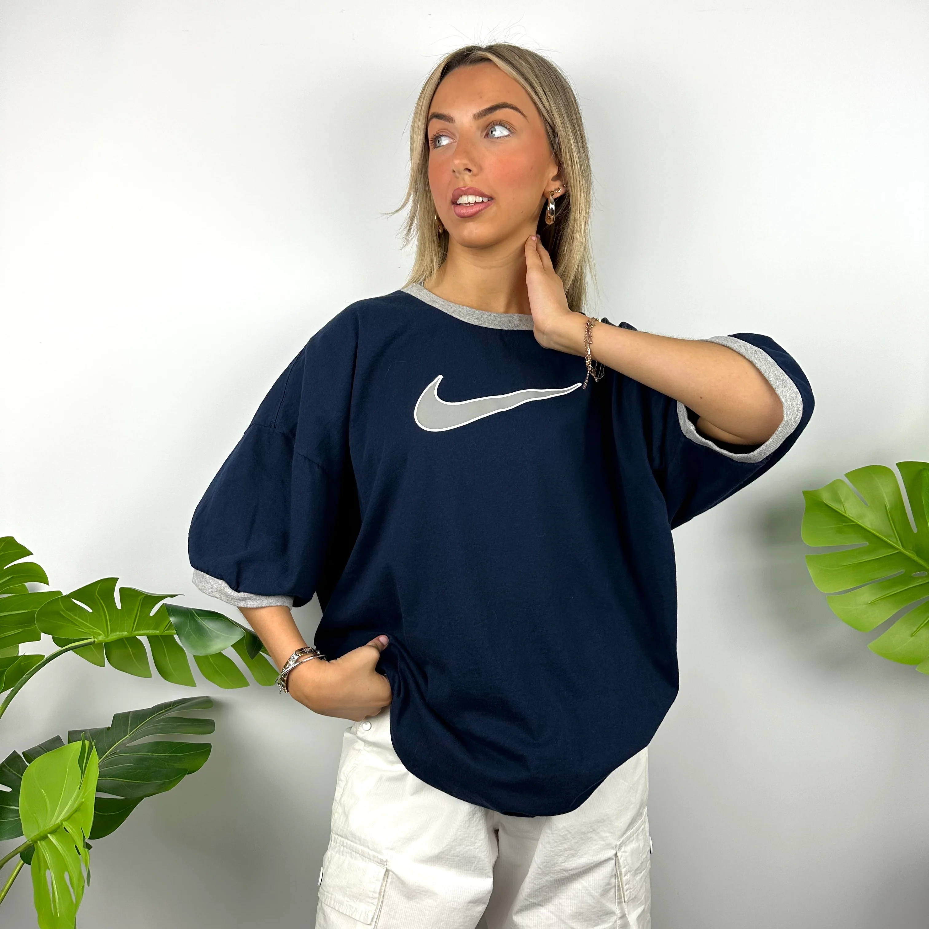 Nike Navy Swoosh T Shirt (XXL) - Image 2