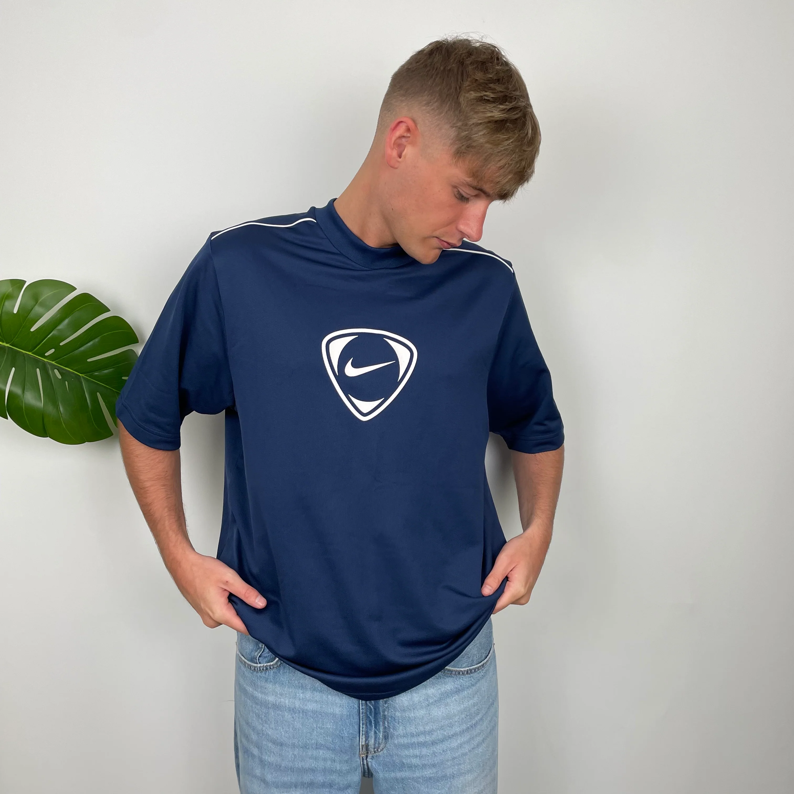 Nike Navy Swoosh T Shirt (L) - Image 3