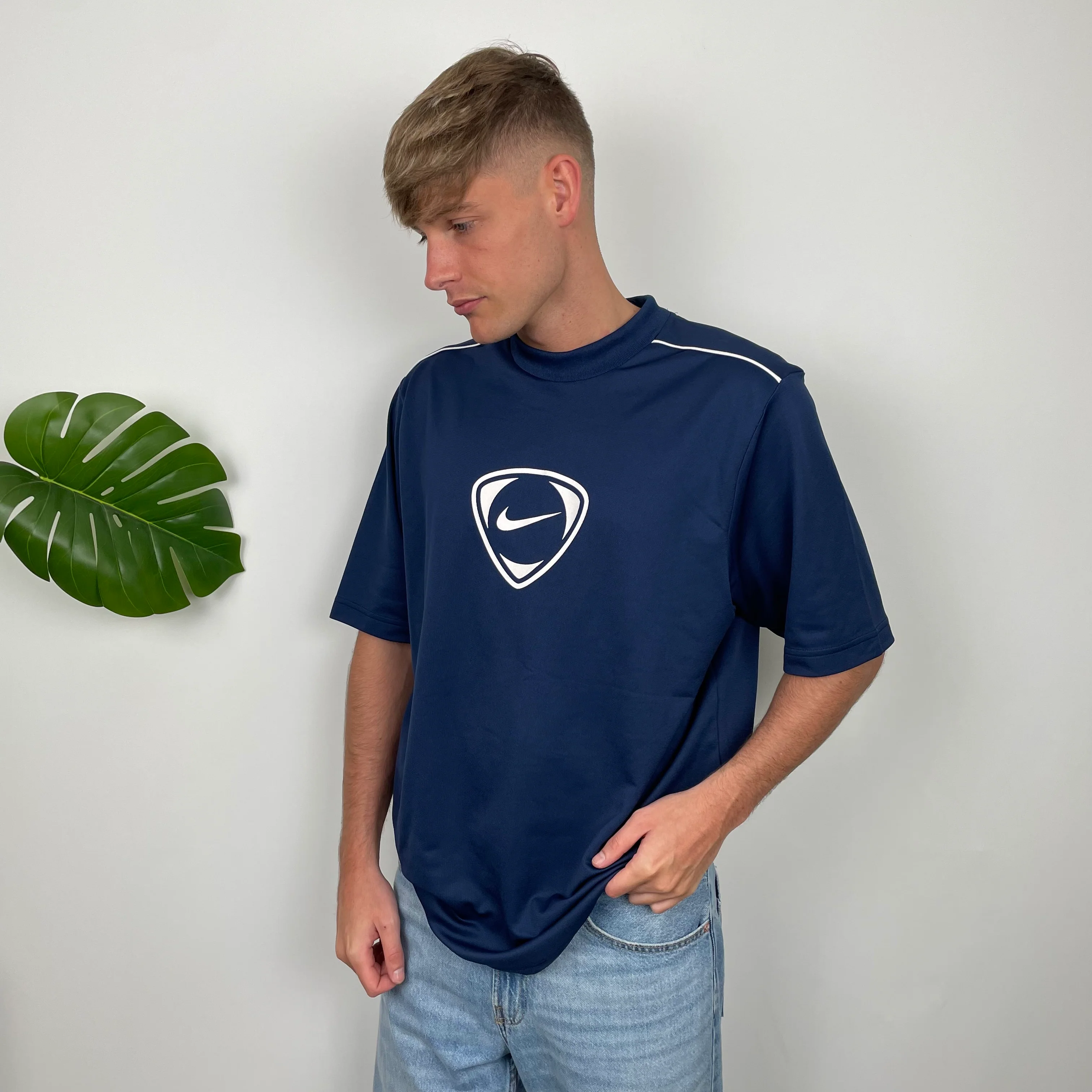 Nike Navy Swoosh T Shirt (L) - Image 4