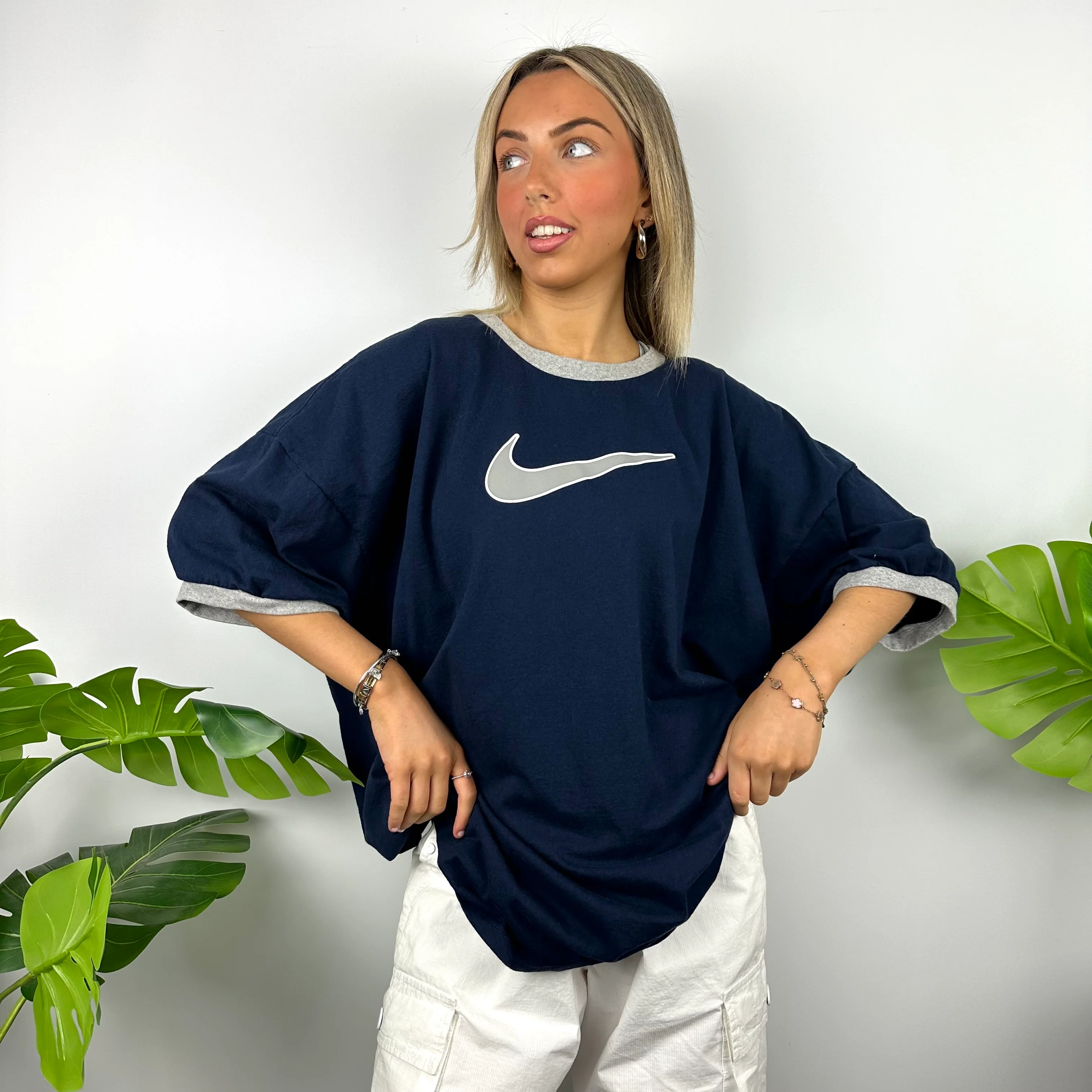 Nike Navy Swoosh T Shirt (XXL) - Image 3