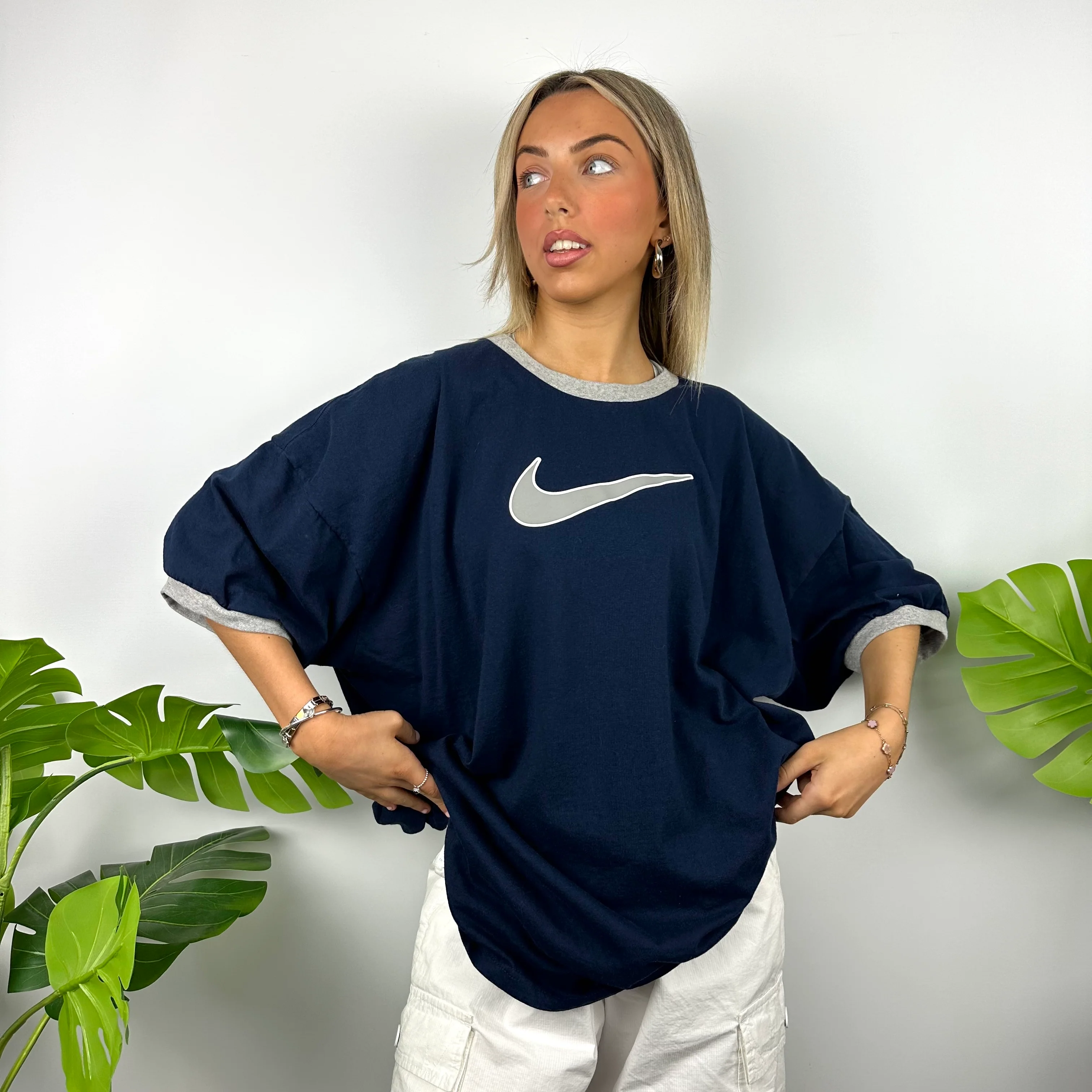 Nike Navy Swoosh T Shirt (XXL) - Image 6