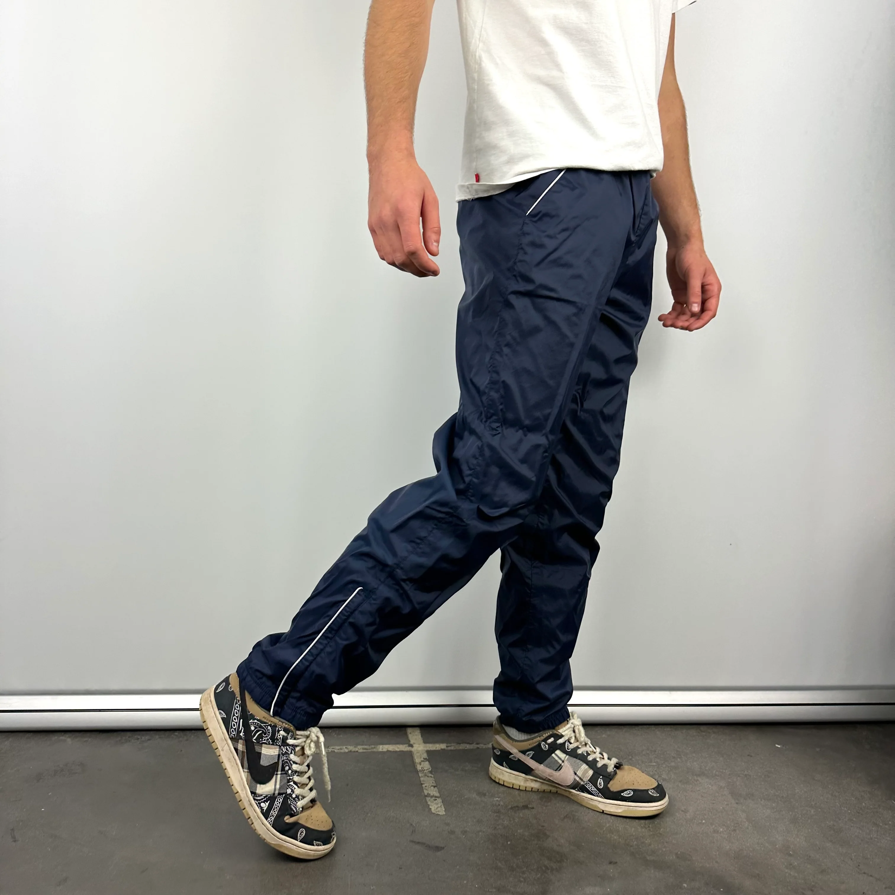 Nike Navy Swoosh Track Pants (M) - Image 3
