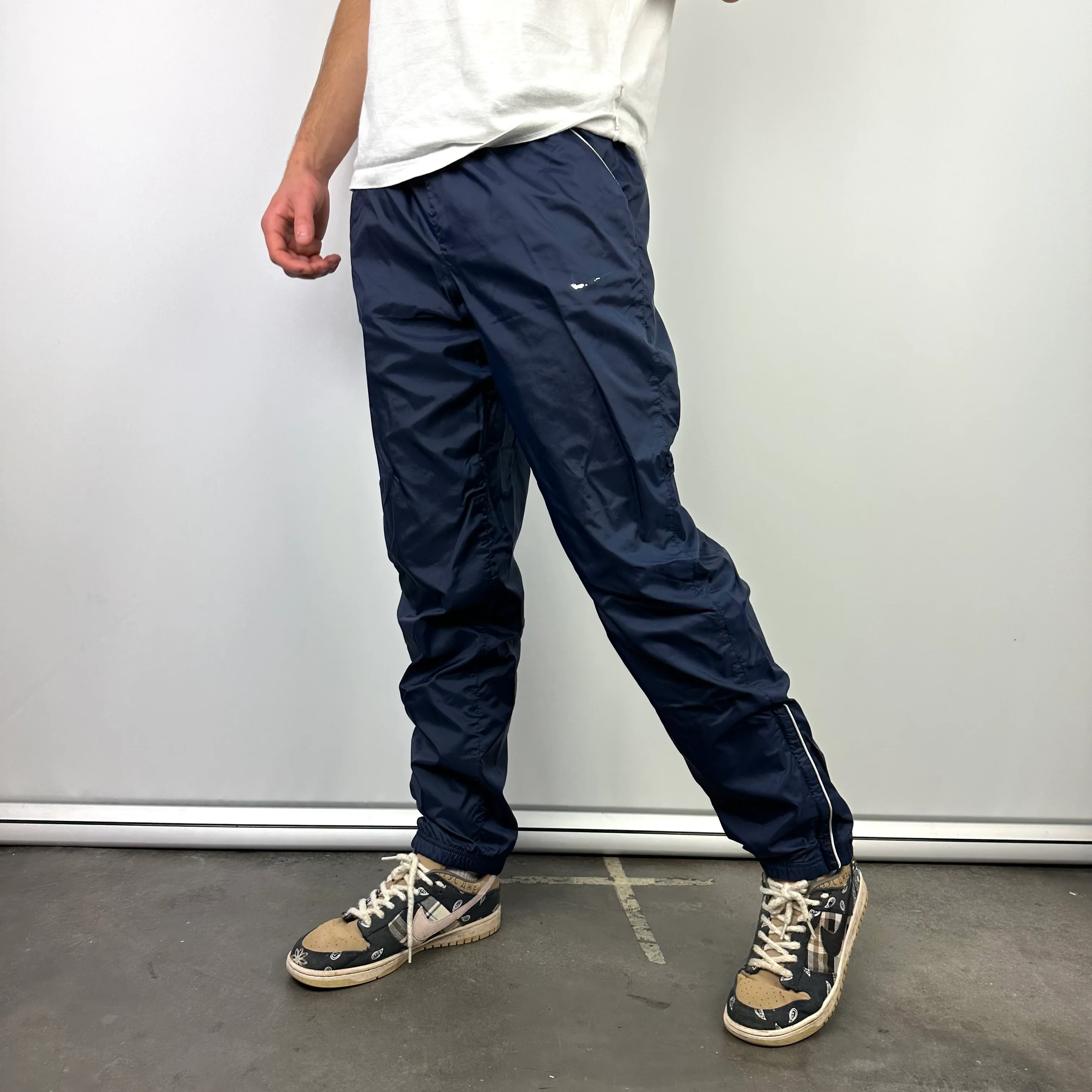 Nike Navy Swoosh Track Pants (M) - Image 4