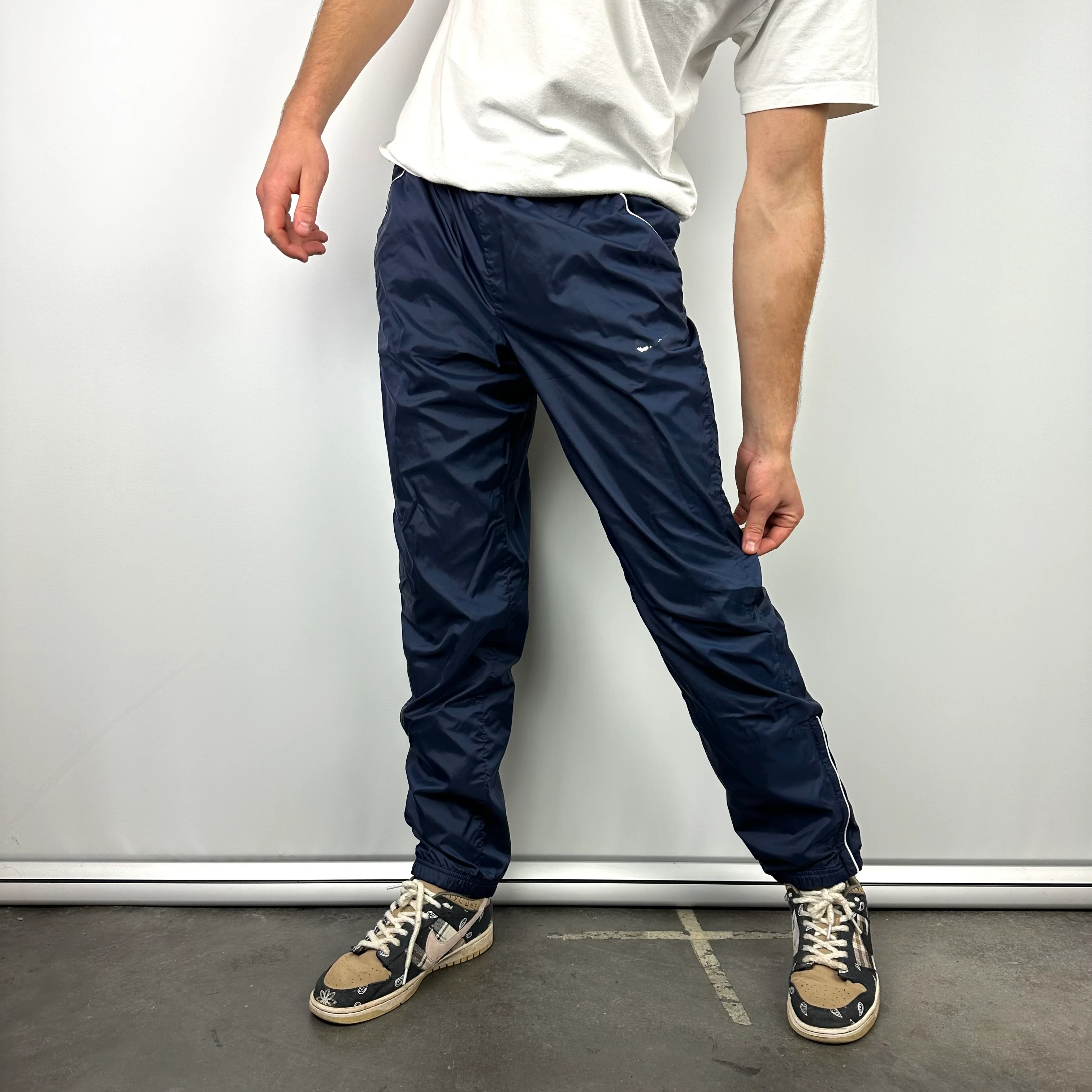 Nike Navy Swoosh Track Pants (M) - Image 5