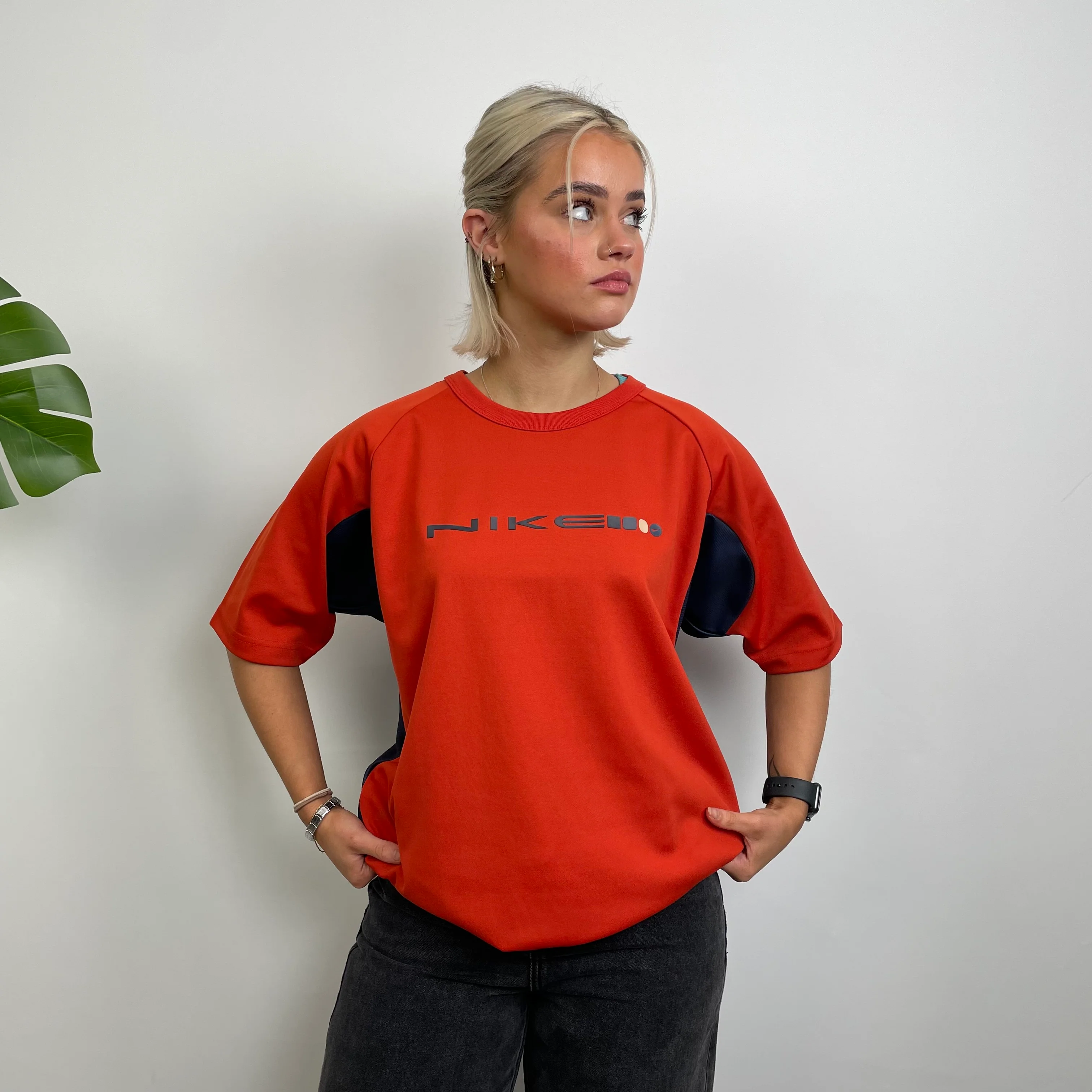 Nike Orange Spell Out T Shirt (M) - Image 2