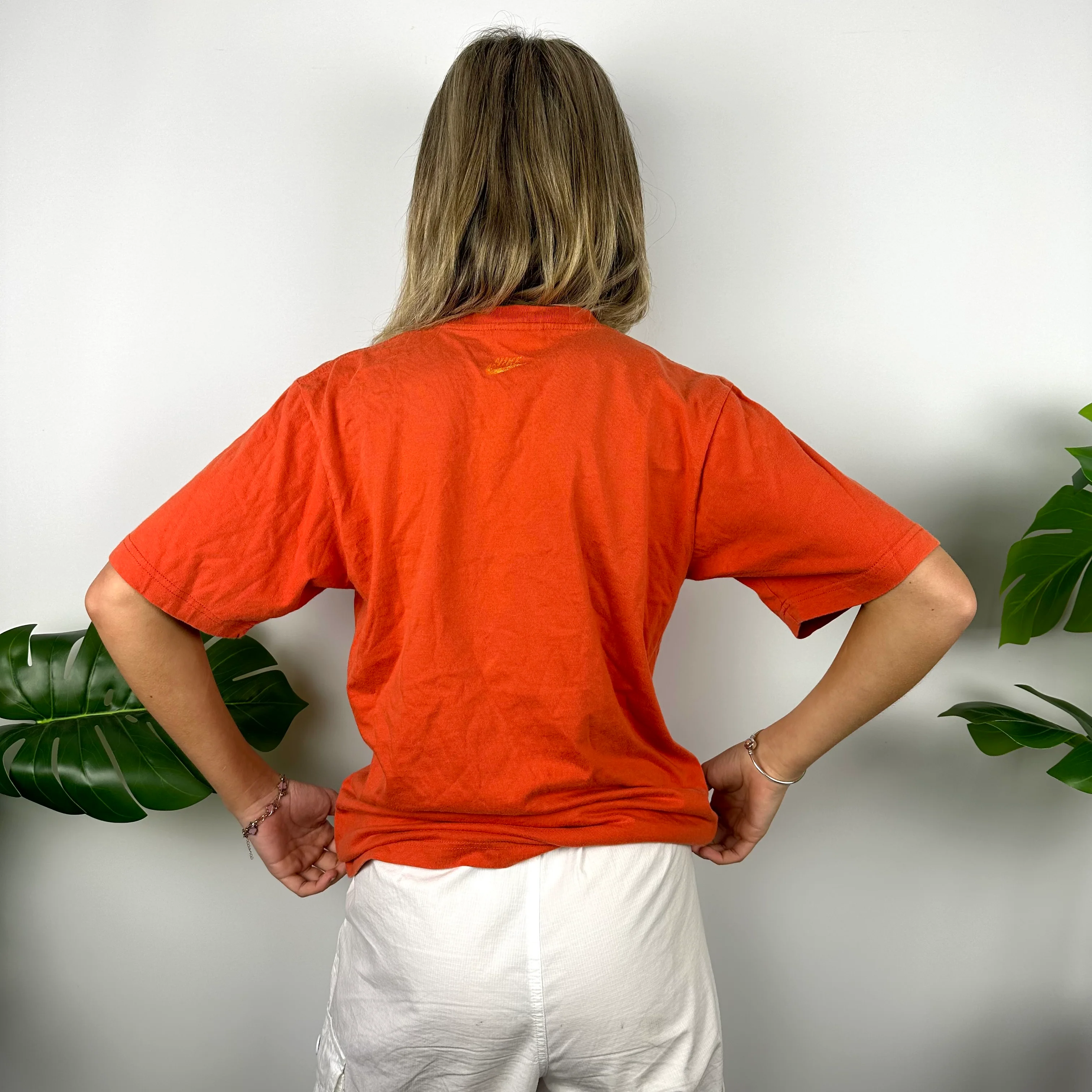 Nike Orange Swoosh T Shirt (S) - Image 5