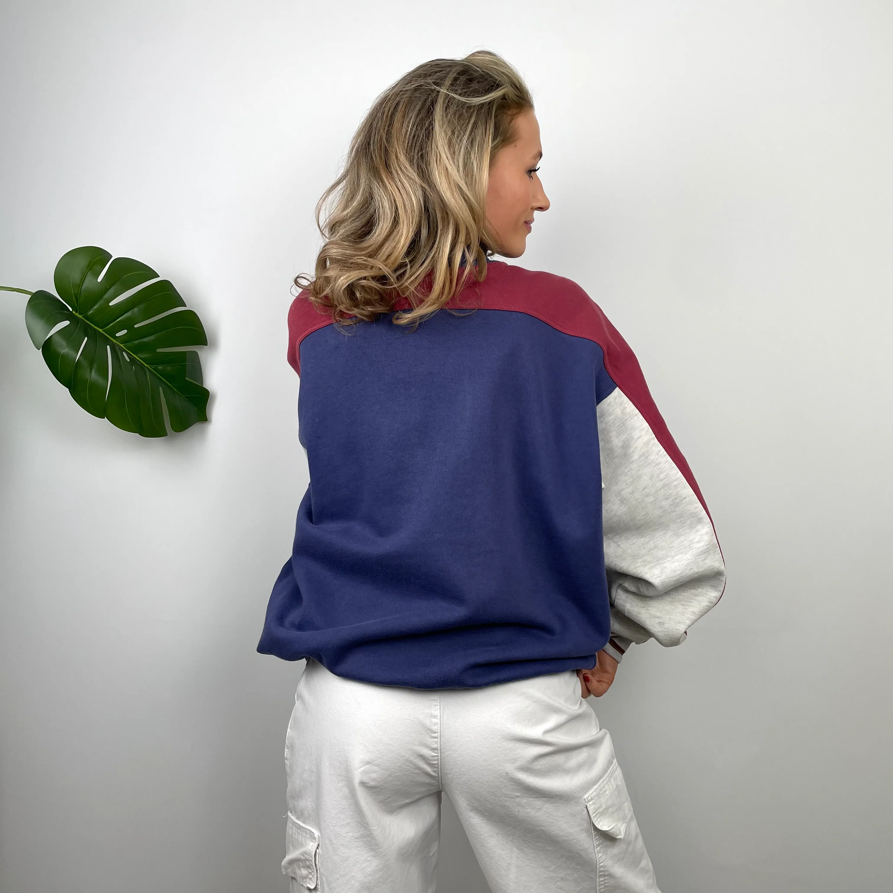 Nike Purple Embroidered Spell Out Sweatshirt (M) - Image 5