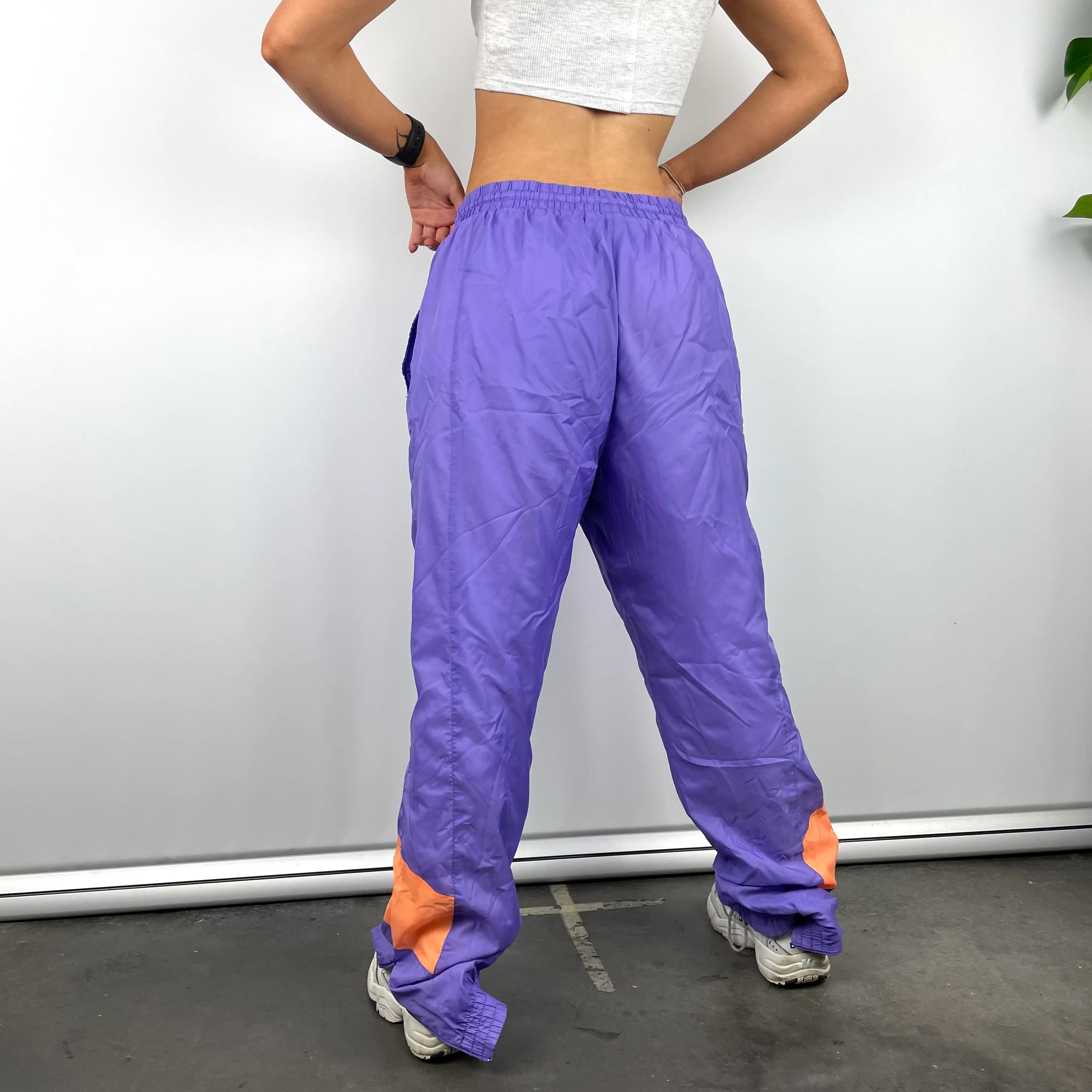 Nike Purple Embroidered Spell Out Track Pants (M) - Image 5