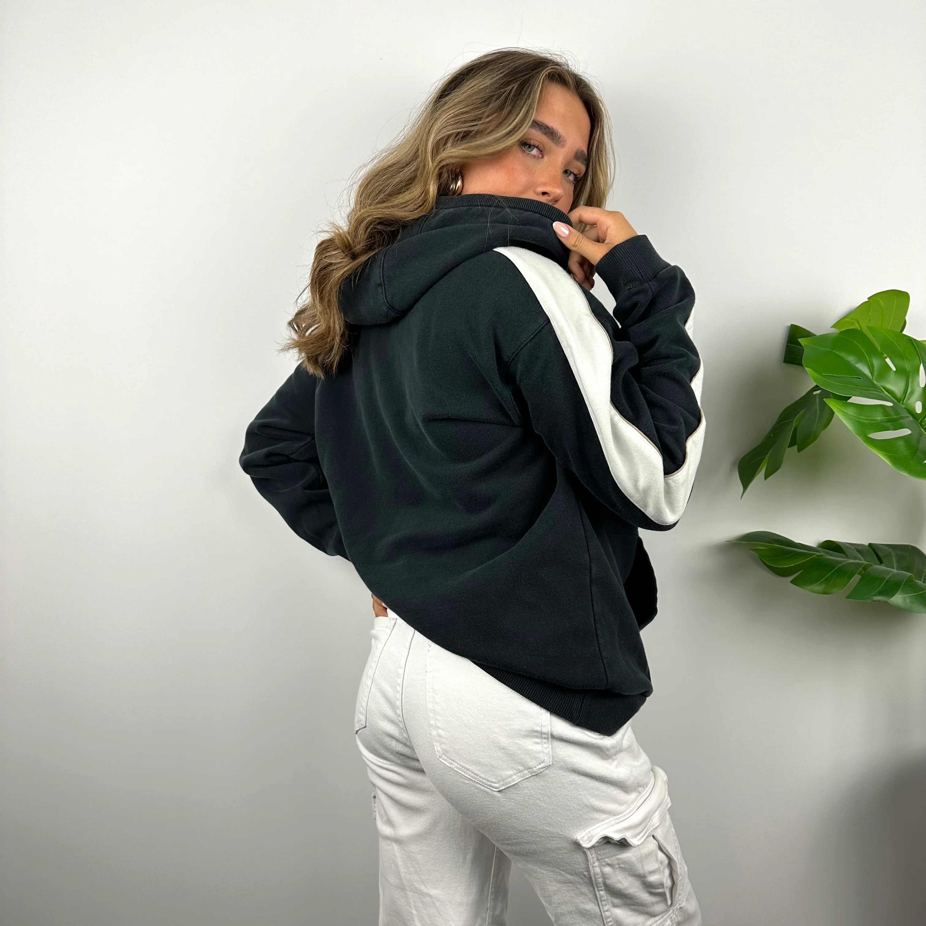 Nike RARE Black Embroidered Spell Out Hoodie (M) - Image 5
