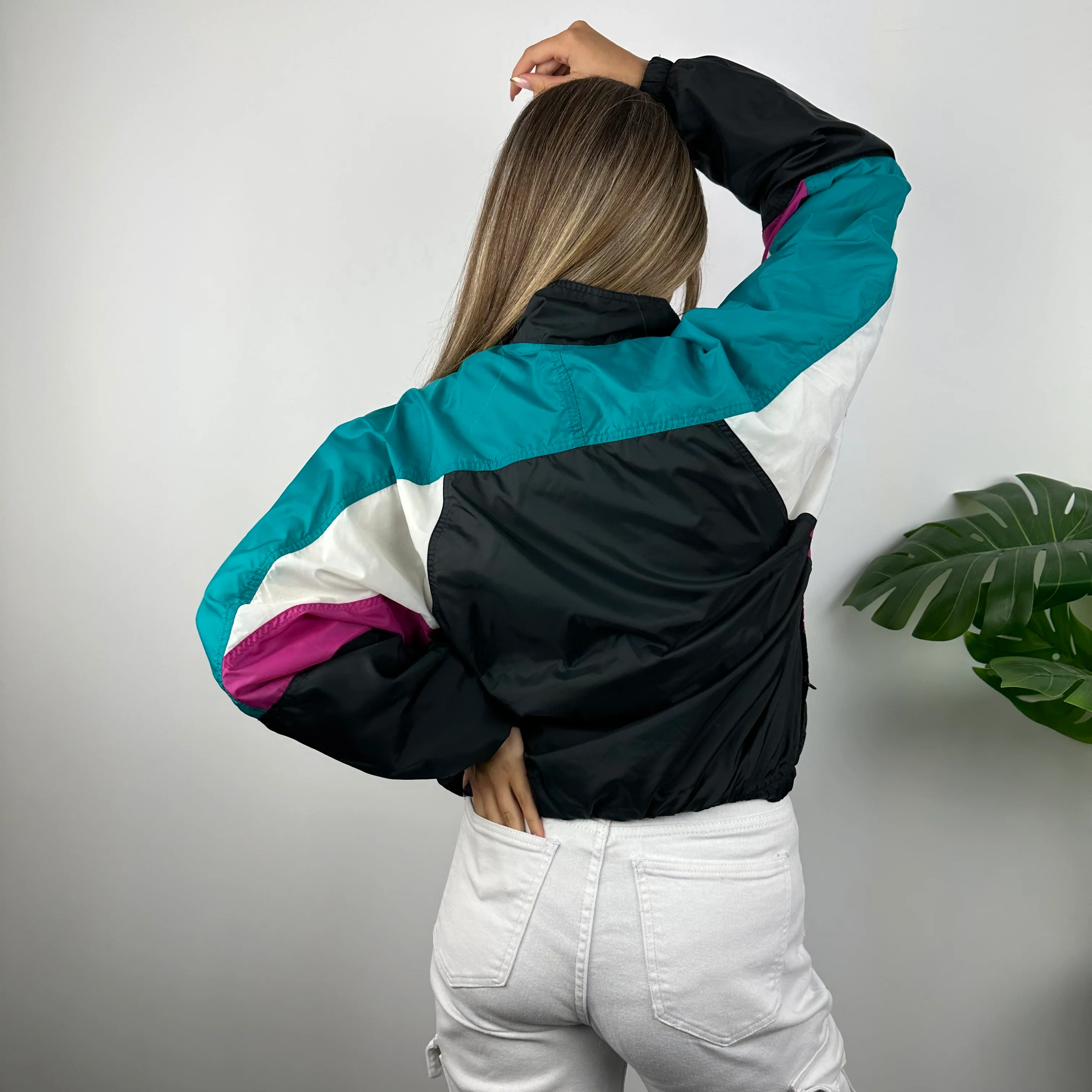 Nike Colour Block Embroidered Spell Out Windbreaker Jacket (S) - Image 4