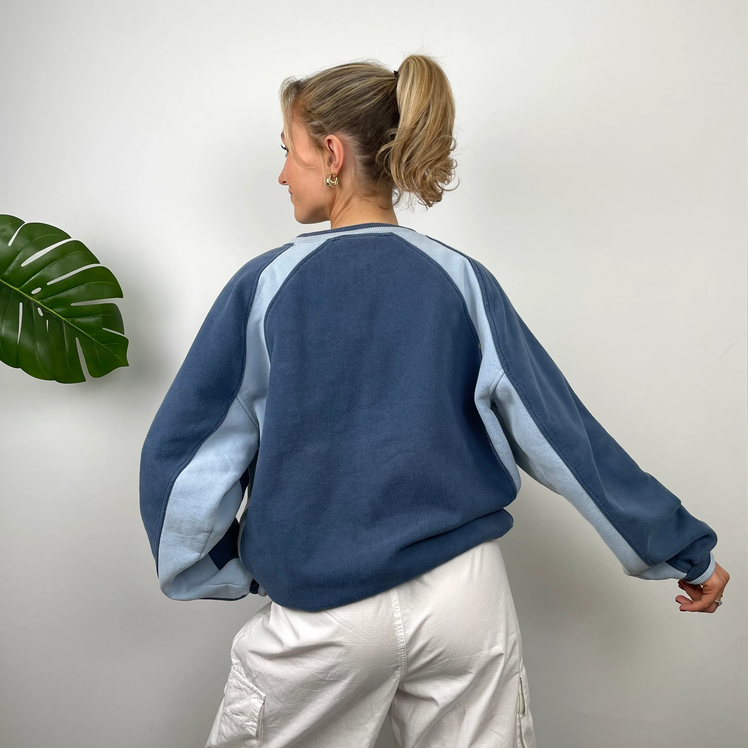 Nike RARE Navy Embroidered Swoosh Sweatshirt (L) - Image 6