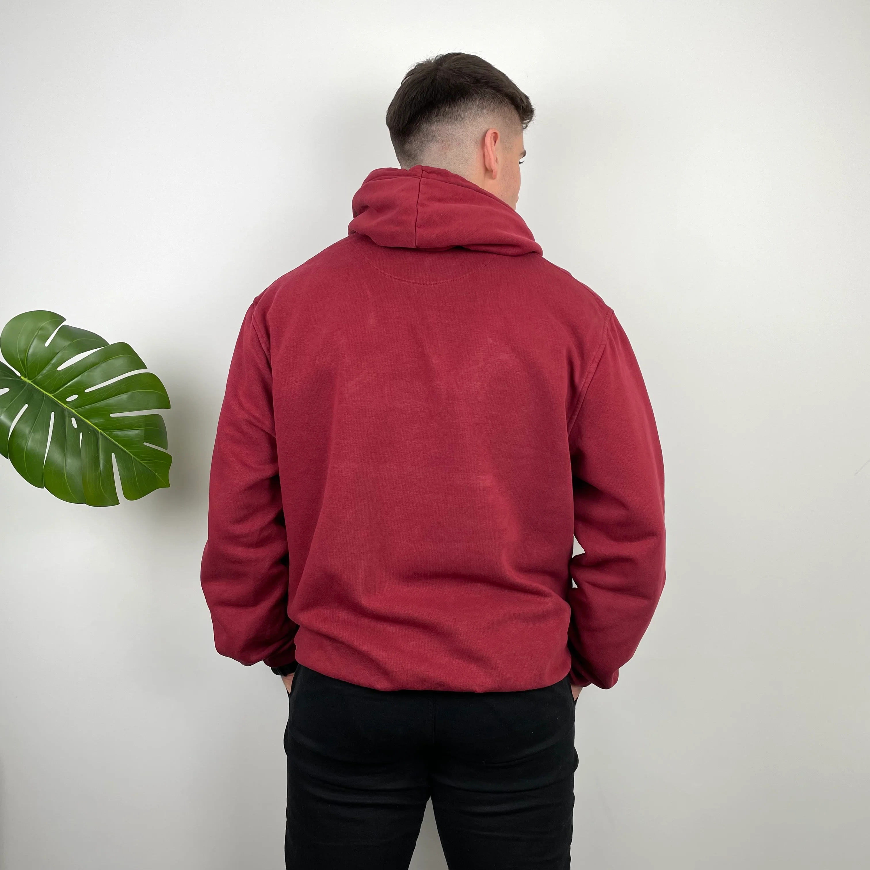 Nike Red Embroidered Spell Out Hoodie (L) - Image 5
