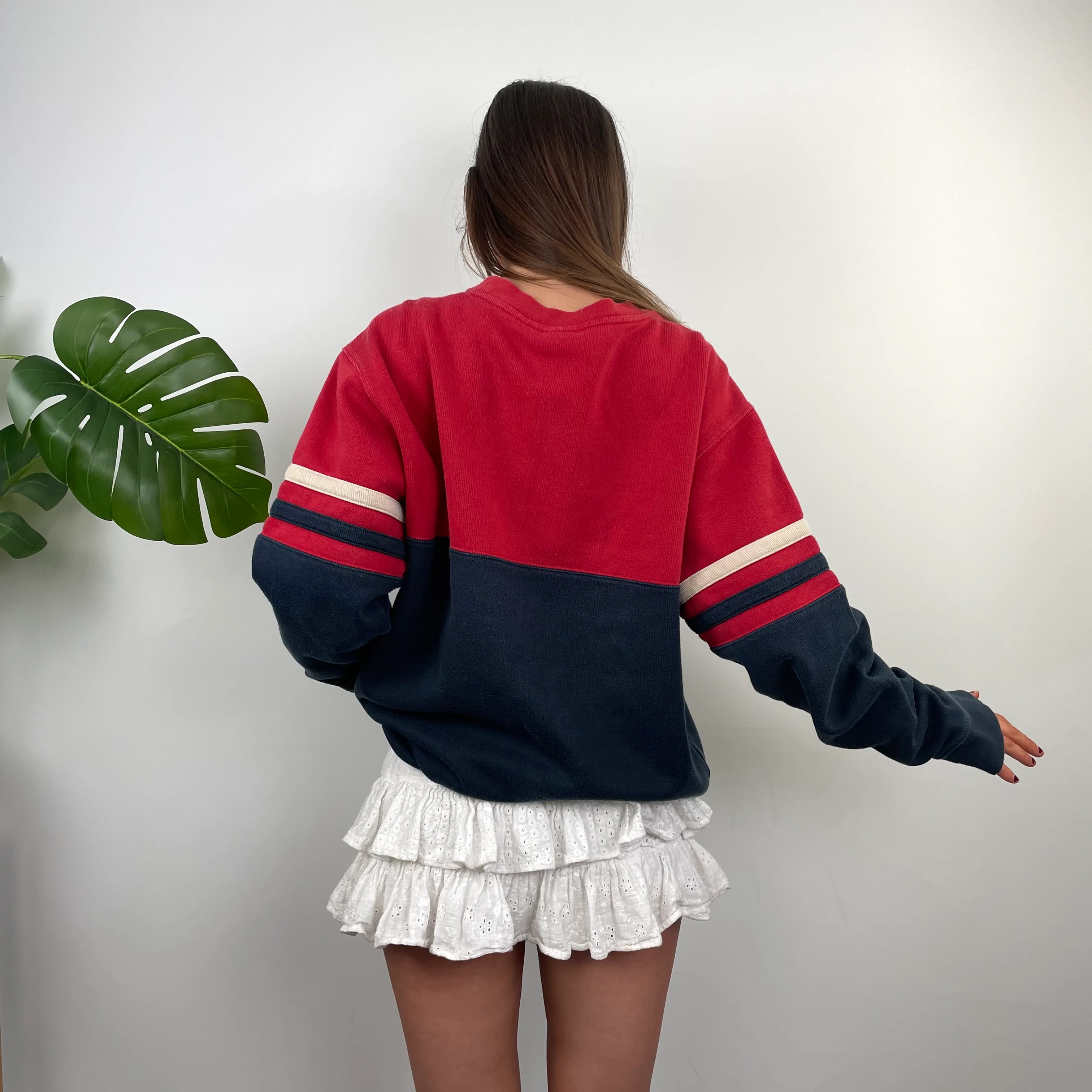 Nike Red Embroidered Spell Out Sweatshirt (L) - Image 3