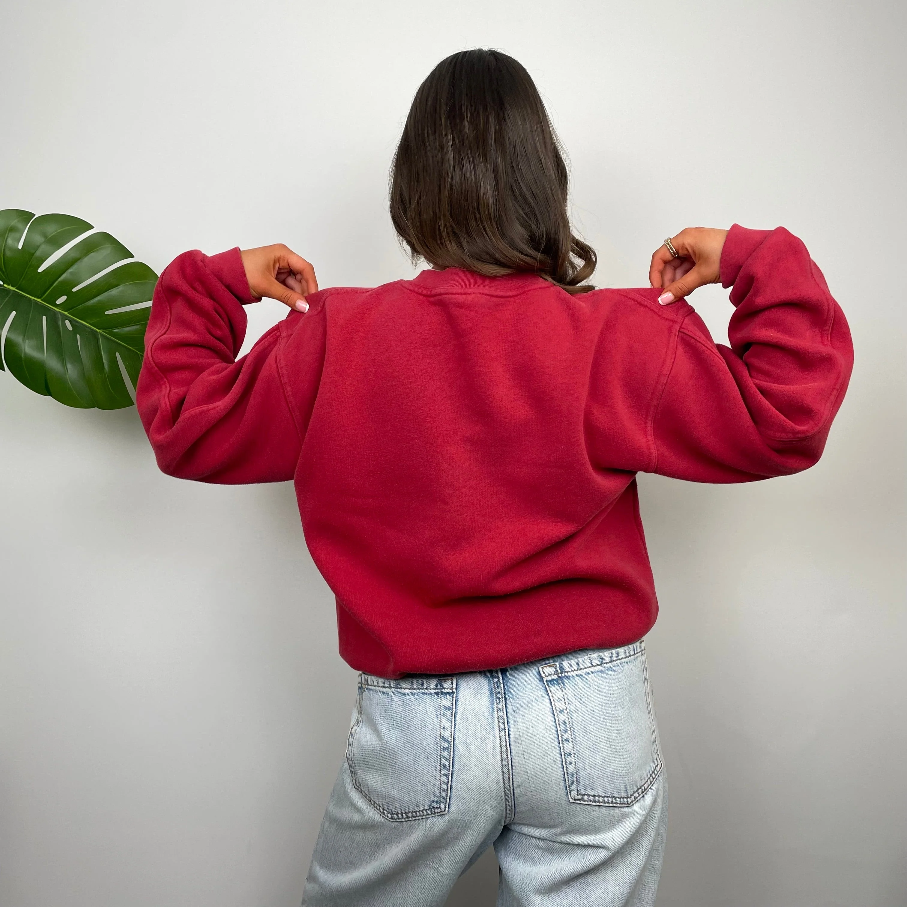 Nike Red Embroidered Spell Out Sweatshirt (L) - Image 6