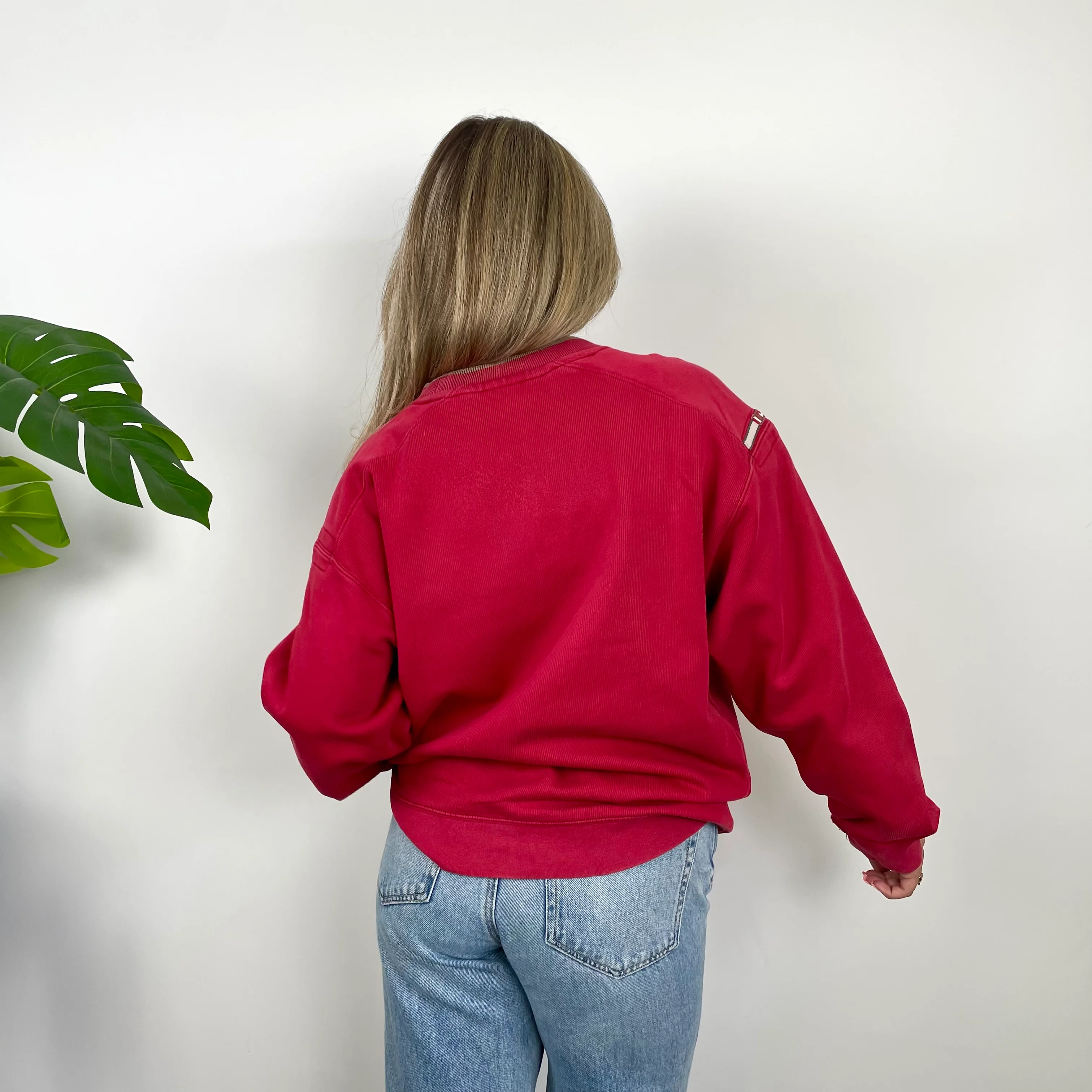 Nike Red Embroidered Spell Out Sweatshirt (L) - Image 6
