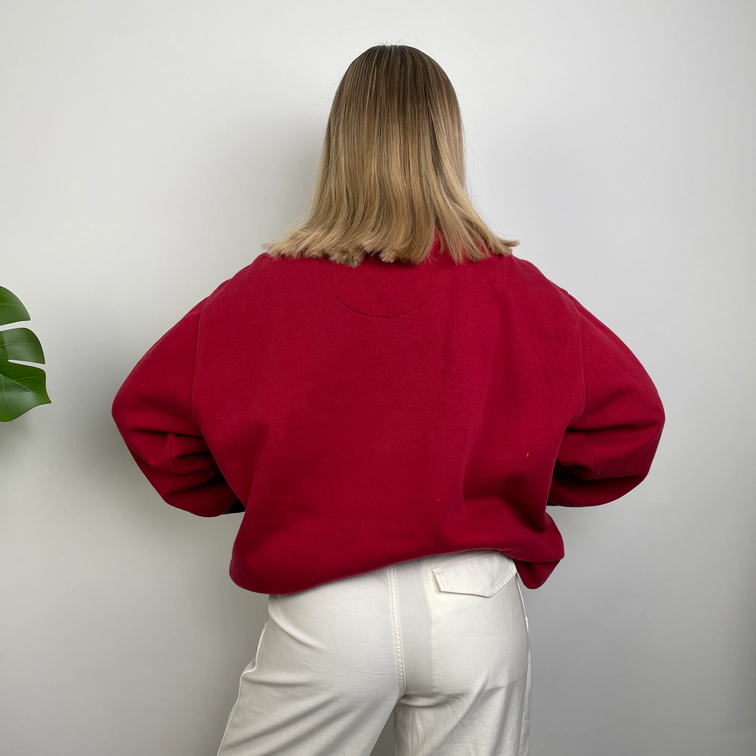 Nike Red Embroidered Spell Out Sweatshirt (L) - Image 8