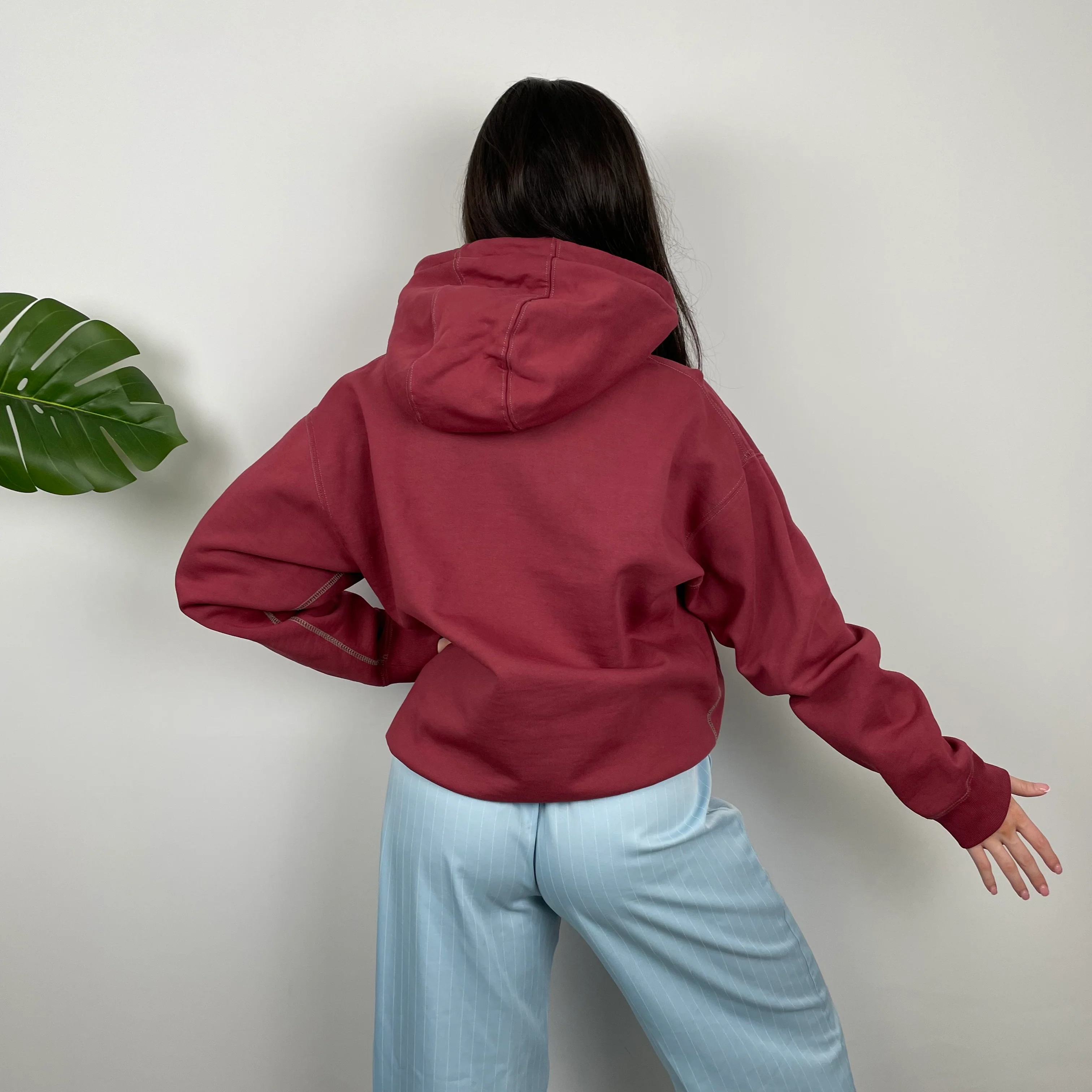 Nike Red Embroidered Swoosh Hoodie (M) - Image 8
