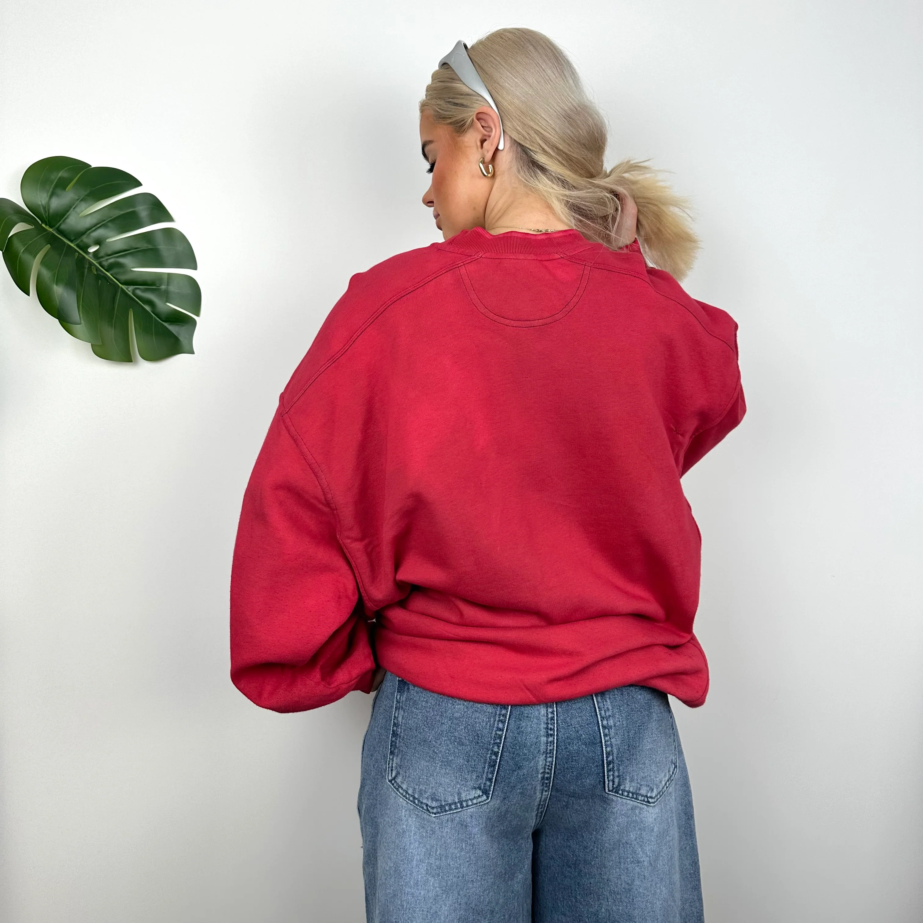Nike Red Embroidered Swoosh Sweatshirt (XL) - Image 5