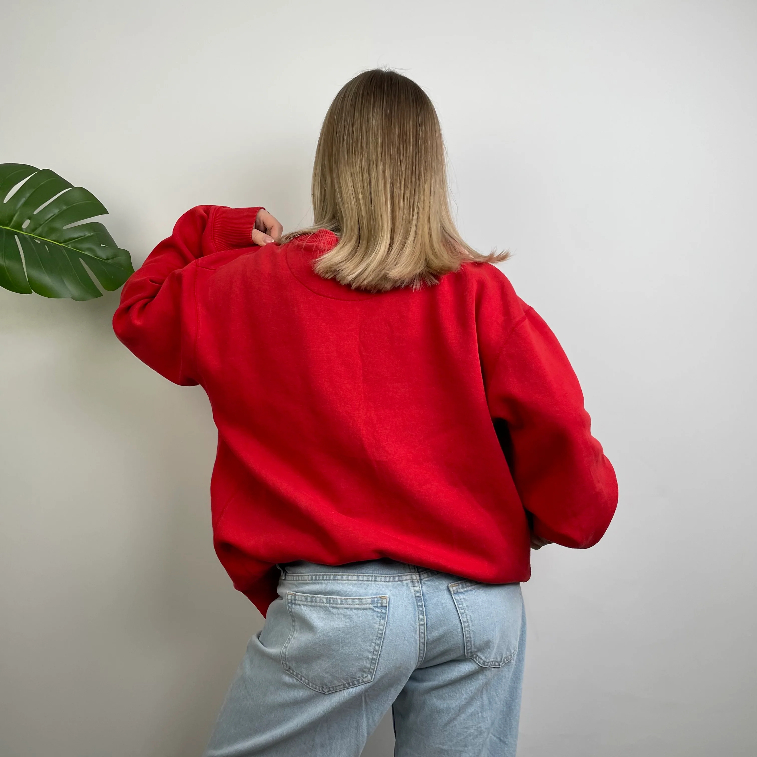 Nike Red Embroidered Swoosh Sweatshirt (S) - Image 11